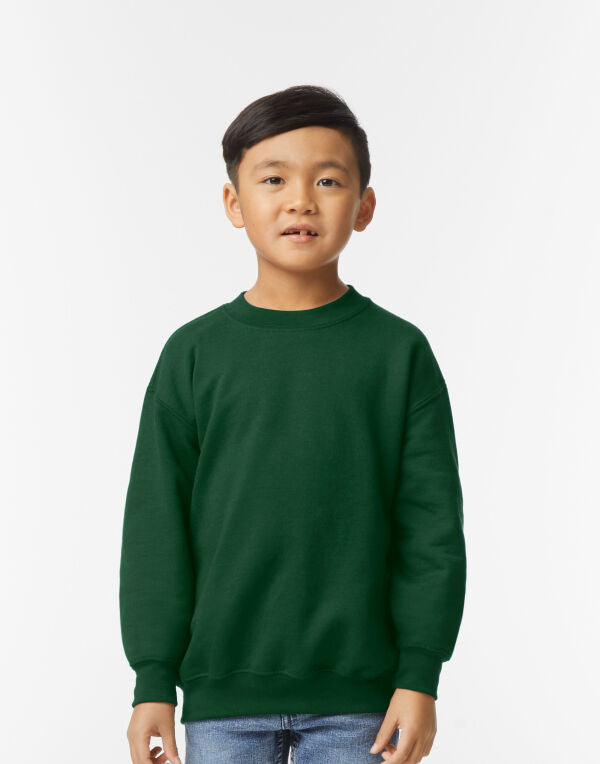 Gildan Heavy Blend Youth Crew Sweatshirt 18000b - Navy Blue L - Customisable Sweatshirts