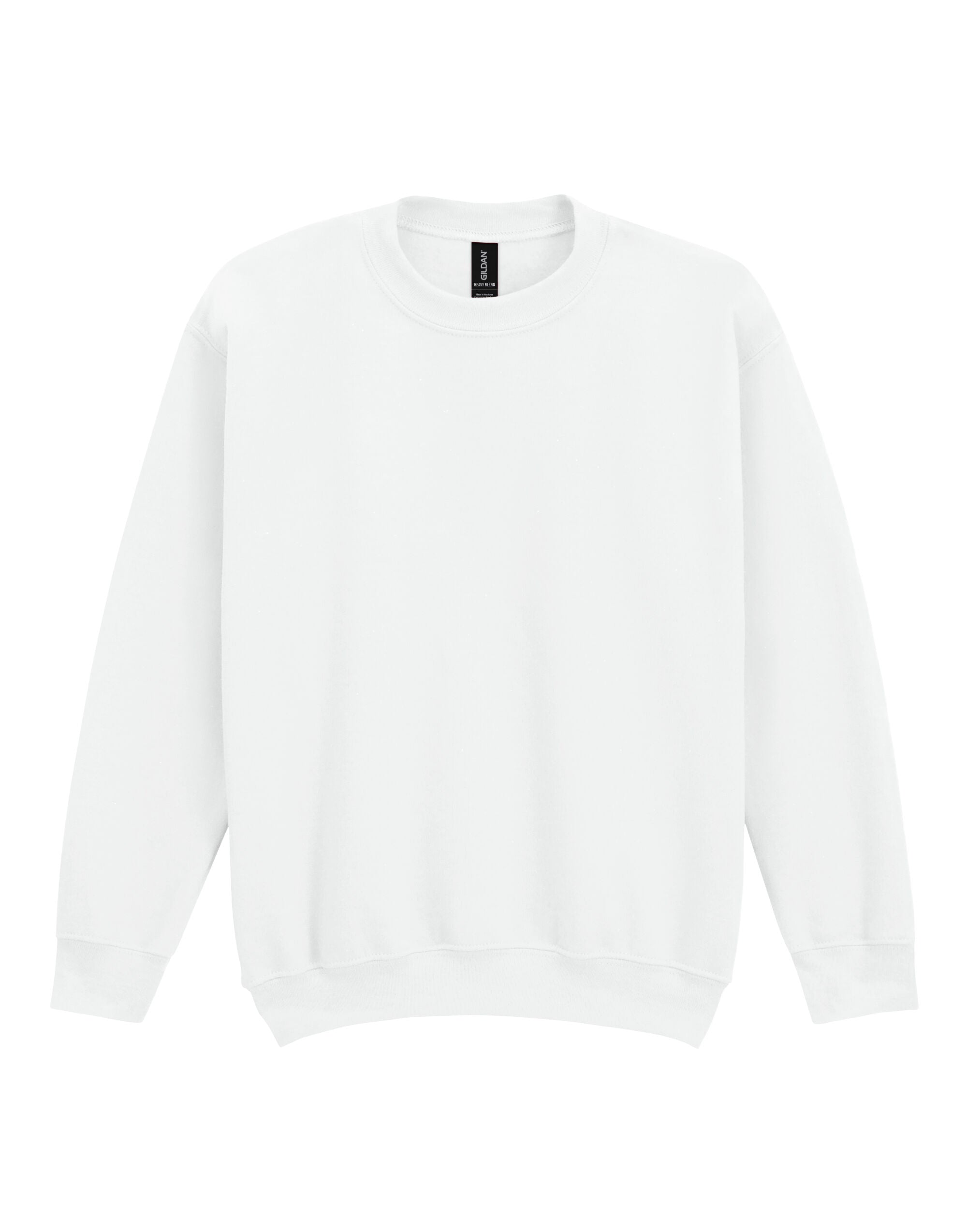 Gildan Heavy Blend Youth Crew Sweatshirt 18000b - White - Customisable Sweatshirts