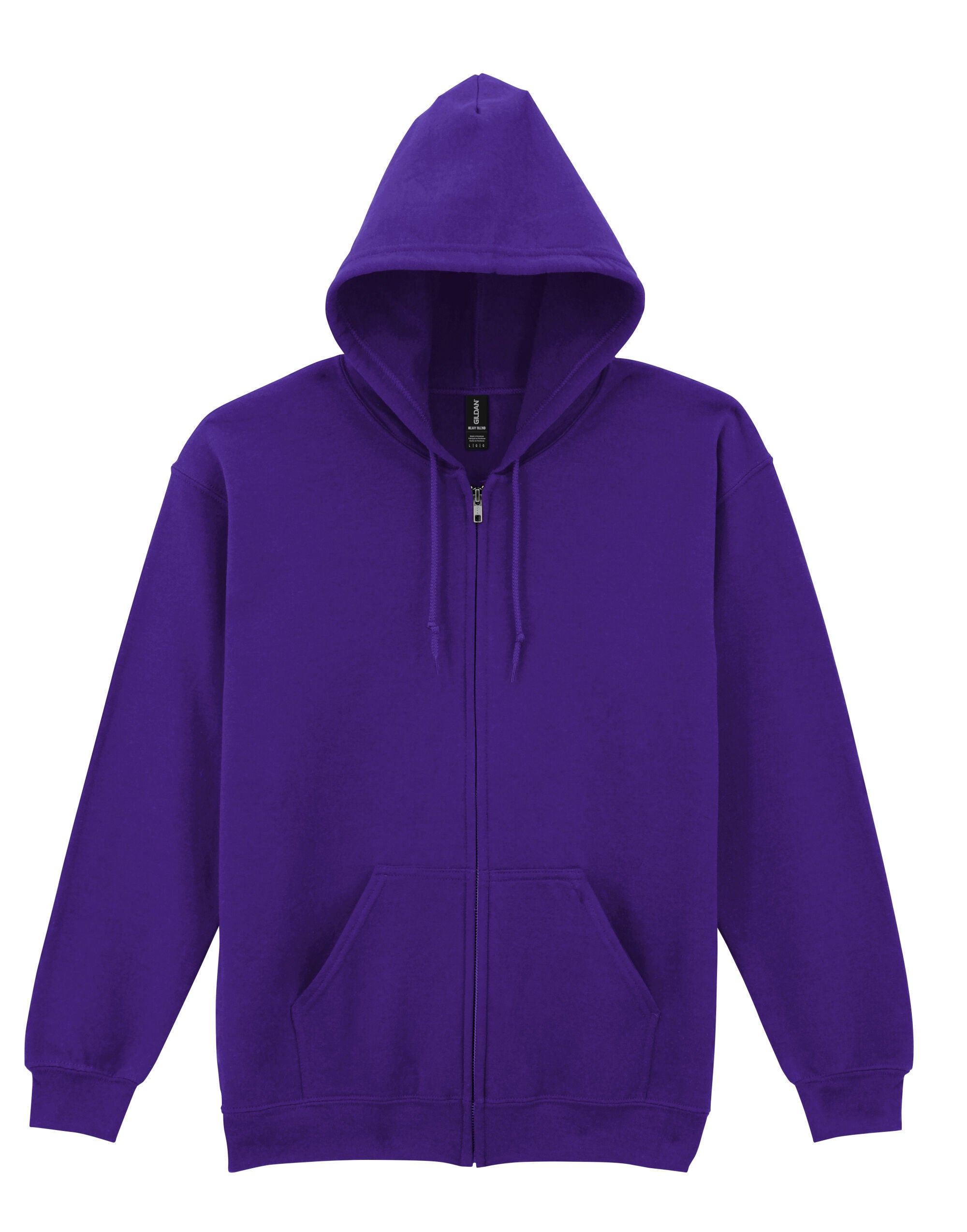 Gildan Heavy Blend Adult Zip Hood Sweat - Purple - 18600 - Purple - Customisable Sweatshirts And Hoodies