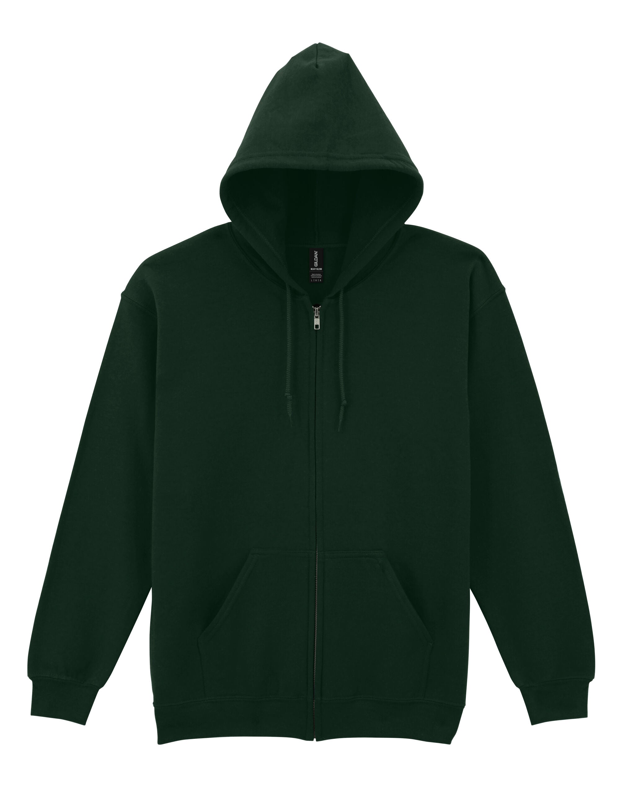 Gildan Heavy Blend Adult Zip Hood Sweat - Forest Green - 18600 - Forest Green - Customisable Sweatshirts And Hoodies