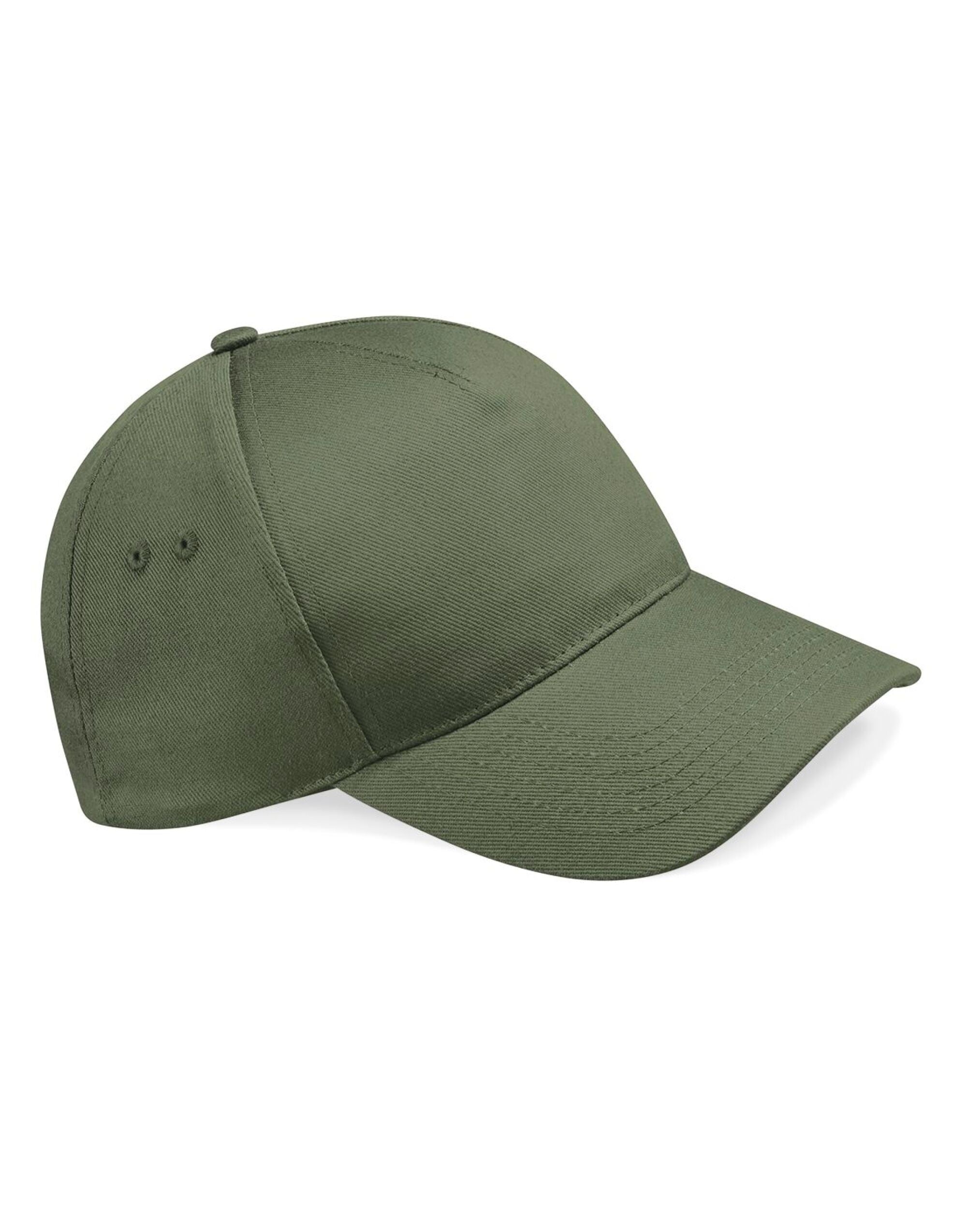 Beechfield Ultimate 5 Panel Cap B15 - Olive Green O S - Customisable Caps
