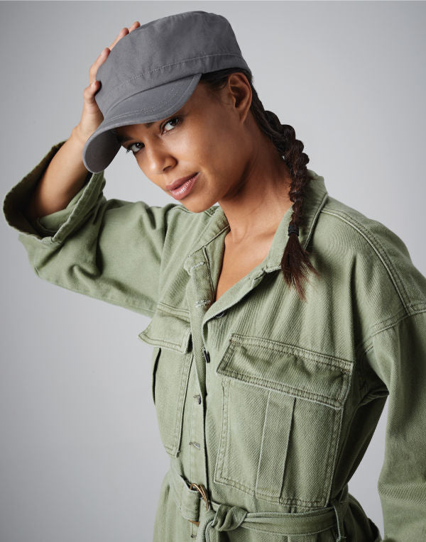 Beechfield Army Cap B34 - Pebble O S - Customisable Caps