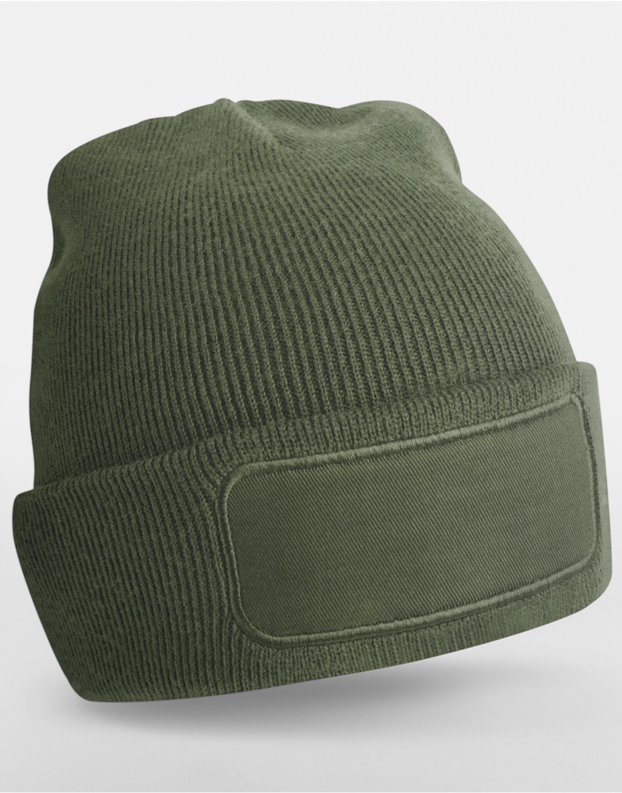 Beechfield Original Patch Beanie B445 - Olive Green O S - Customisable Beanies