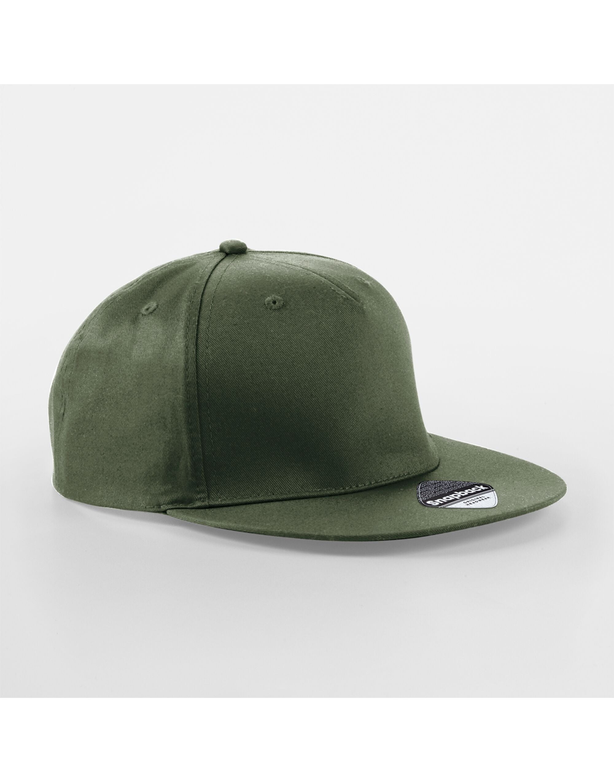 Beechfield 5 panel Snapback Rapper Cap B610 - Olive Green O S - Customisable Caps
