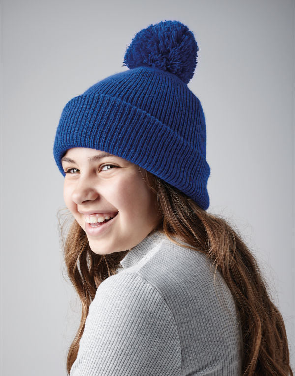 Beechfield Junior Reflective Beanie B406B - French Navy O S - Customisable Beanies
