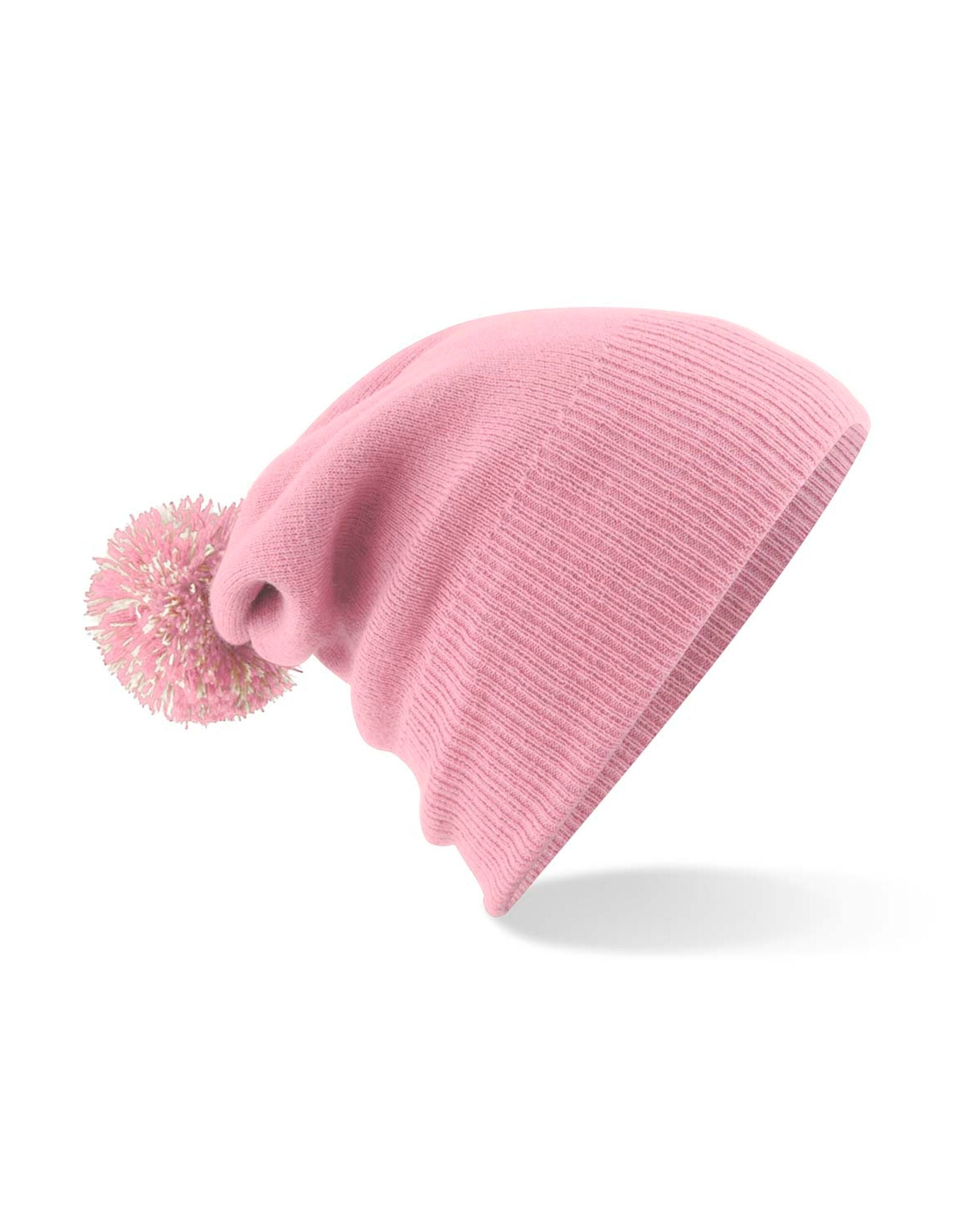 Beechfield Snowstar® Beanie B450 - Dusky Pink off White O S - Customisable Beanies