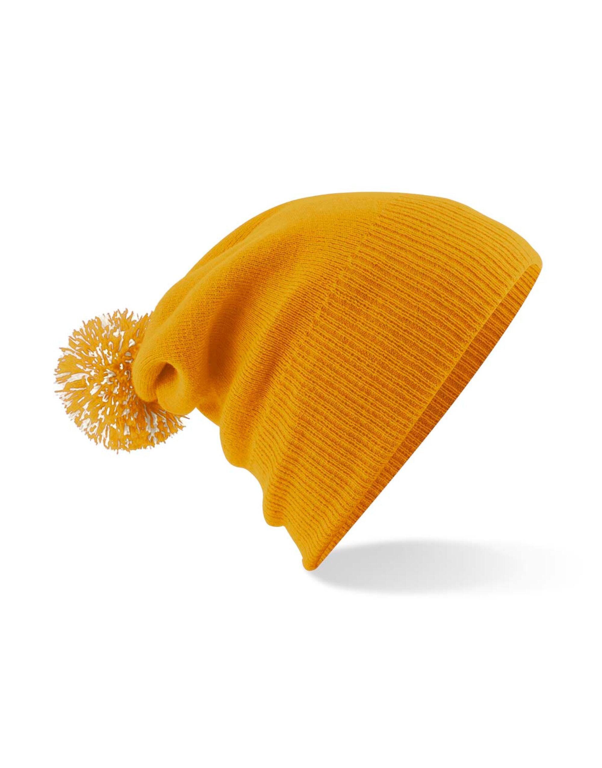 Beechfield Snowstar® Beanie B450 - Mustard Off White O S - Customisable Beanies