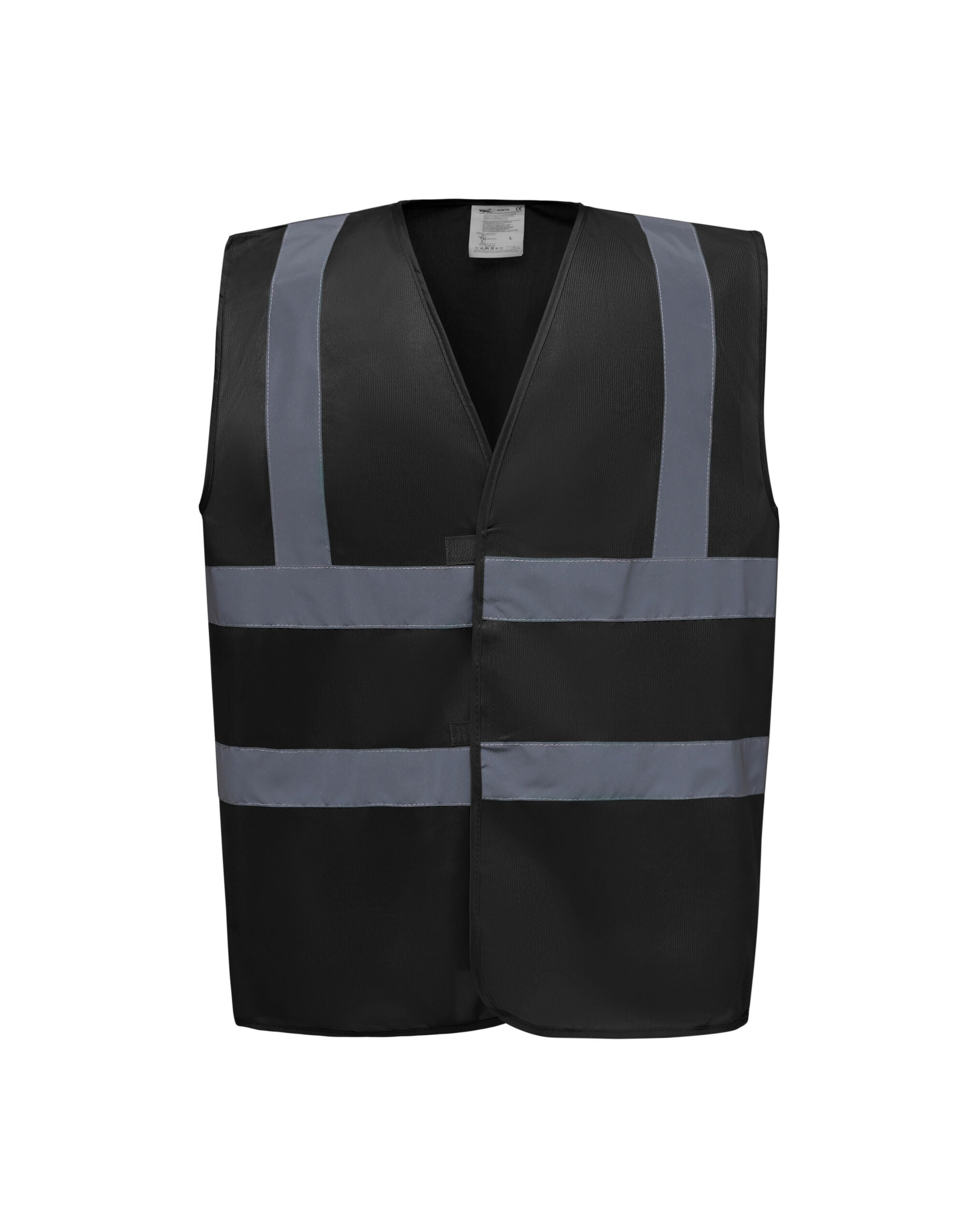 Yoko Enhanced Vis Waistcoat hvw100ev - Black - Customisable HV Vest
