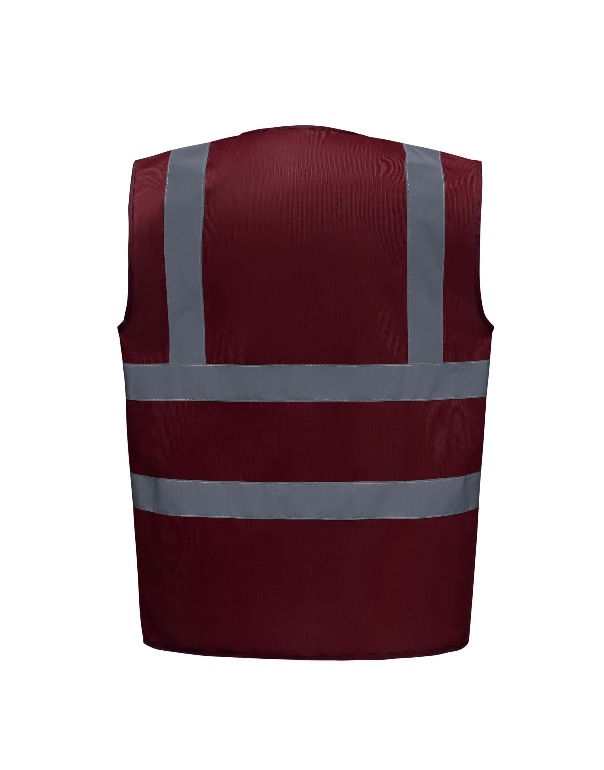 YOKO Enhanced Visibility Waistcoat HVW100EV - Maroon - Customisable Hi-Vis Vest