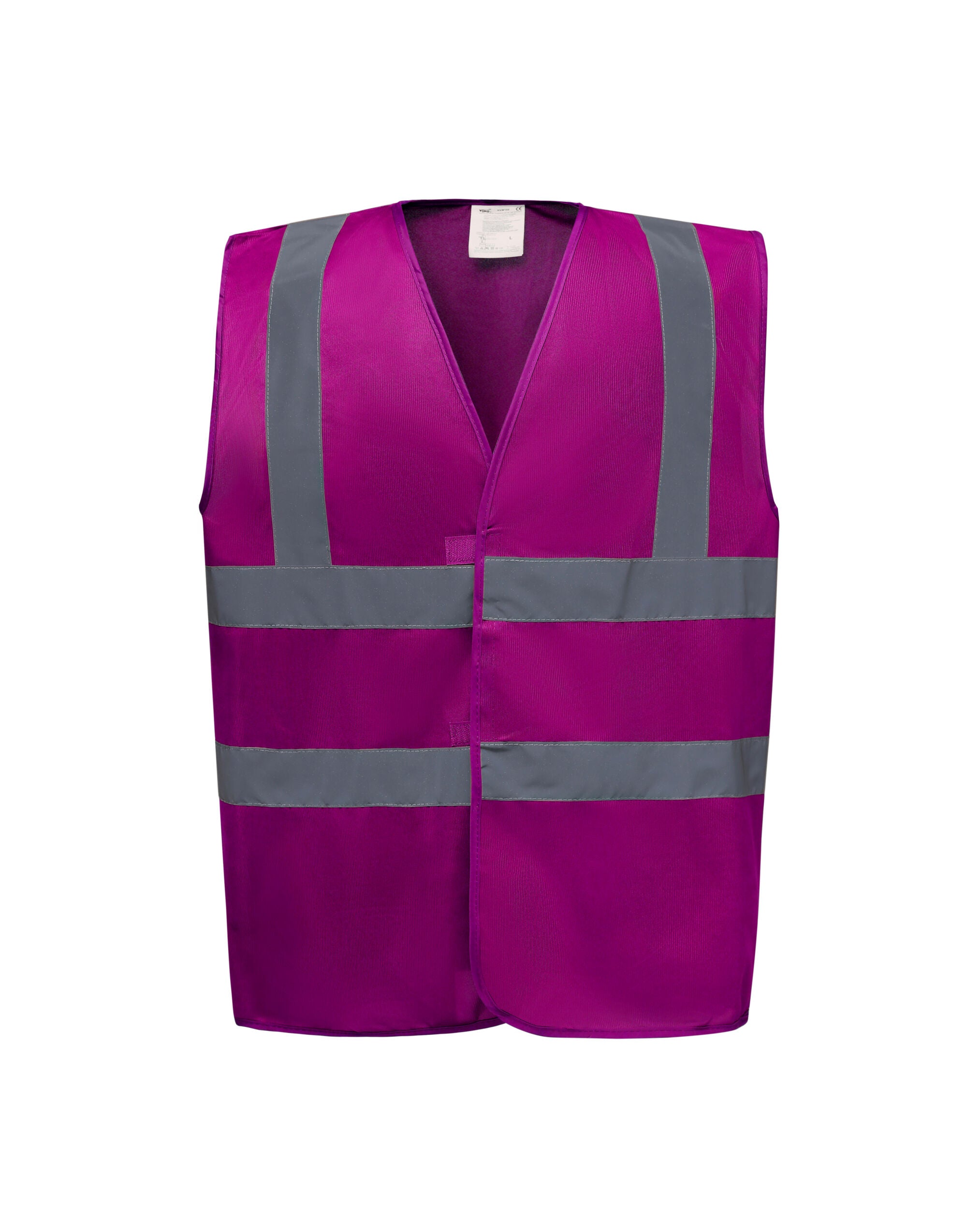 Yoko Enhanced Vis Waistcoat hvw100ev - Raspberry - Customisable HV Vest