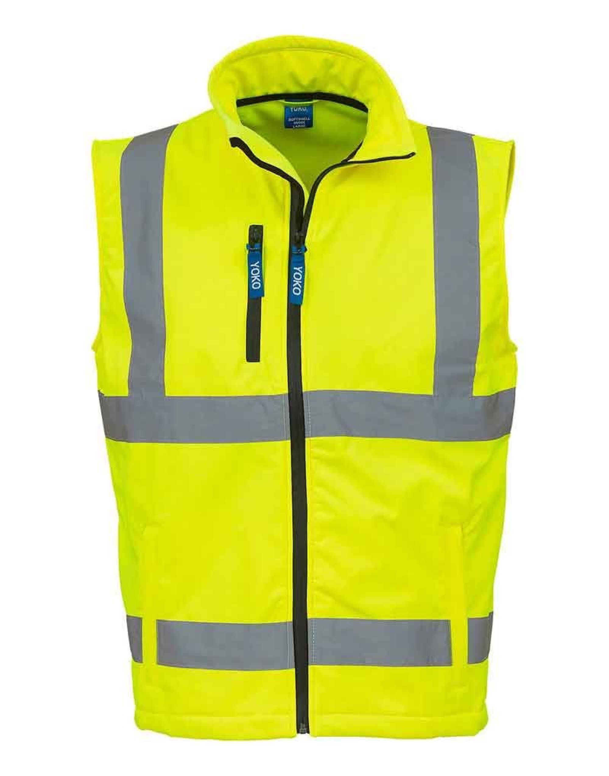 Yoko HV Softshell Bodywarmer hv006 - Hi-Vis Yellow - Customisable Gilets & Body Warmers