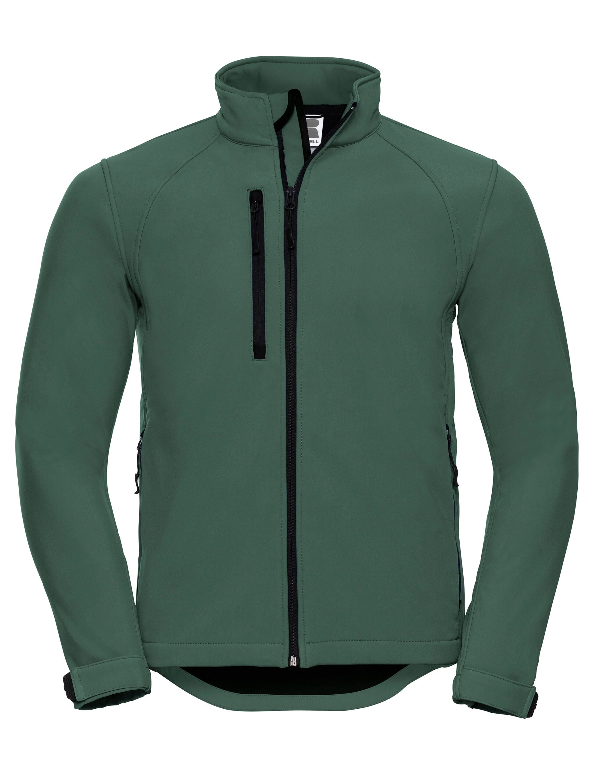 Russell Collection Russell Mens Softshell Jacket 140M - Bottle Green - Customisable Softshell Jacket