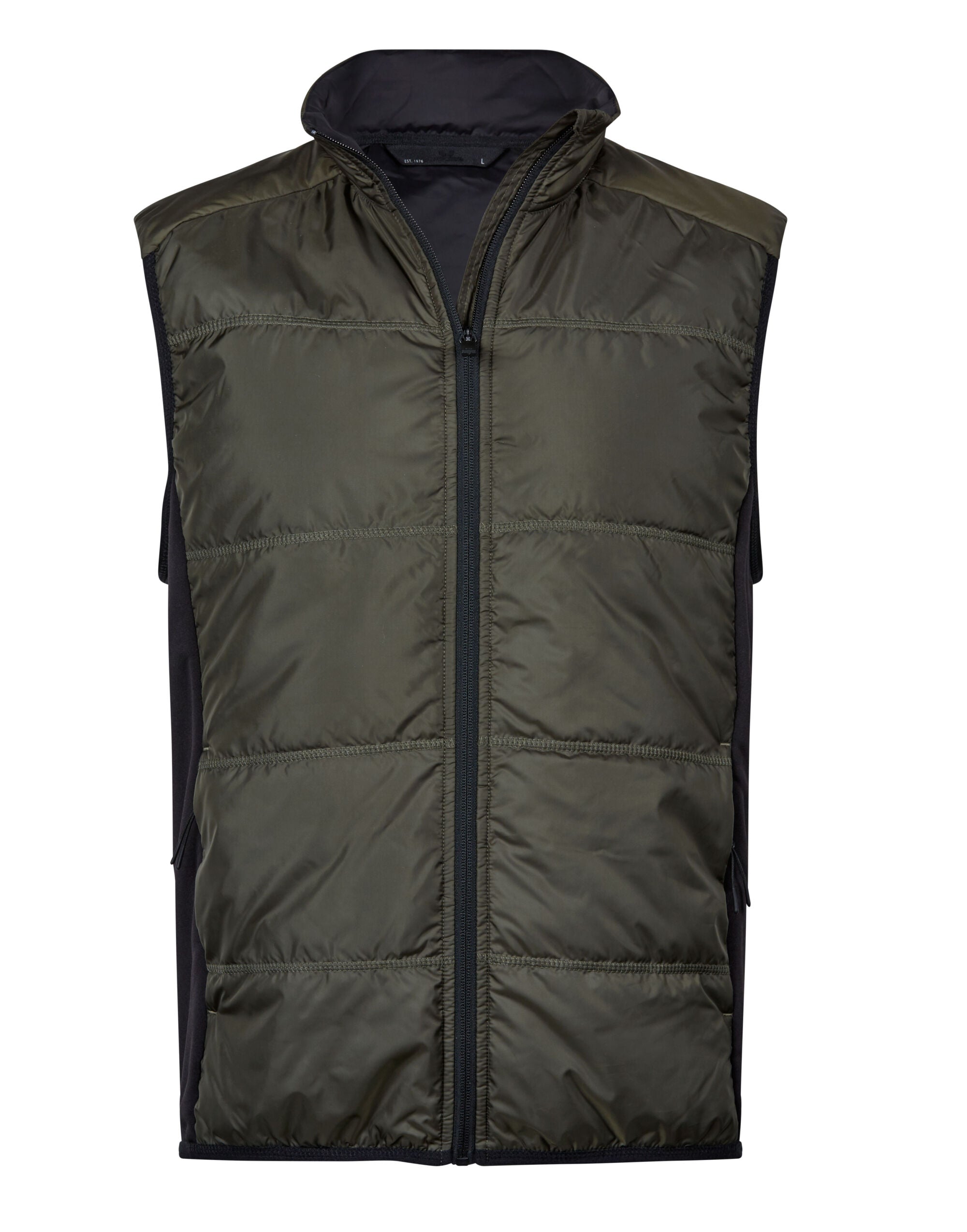 Tee Jays Hybrid-Stretch Bodywarmer TJ9114 - Deep Green Black - Customisable Bodywarmer