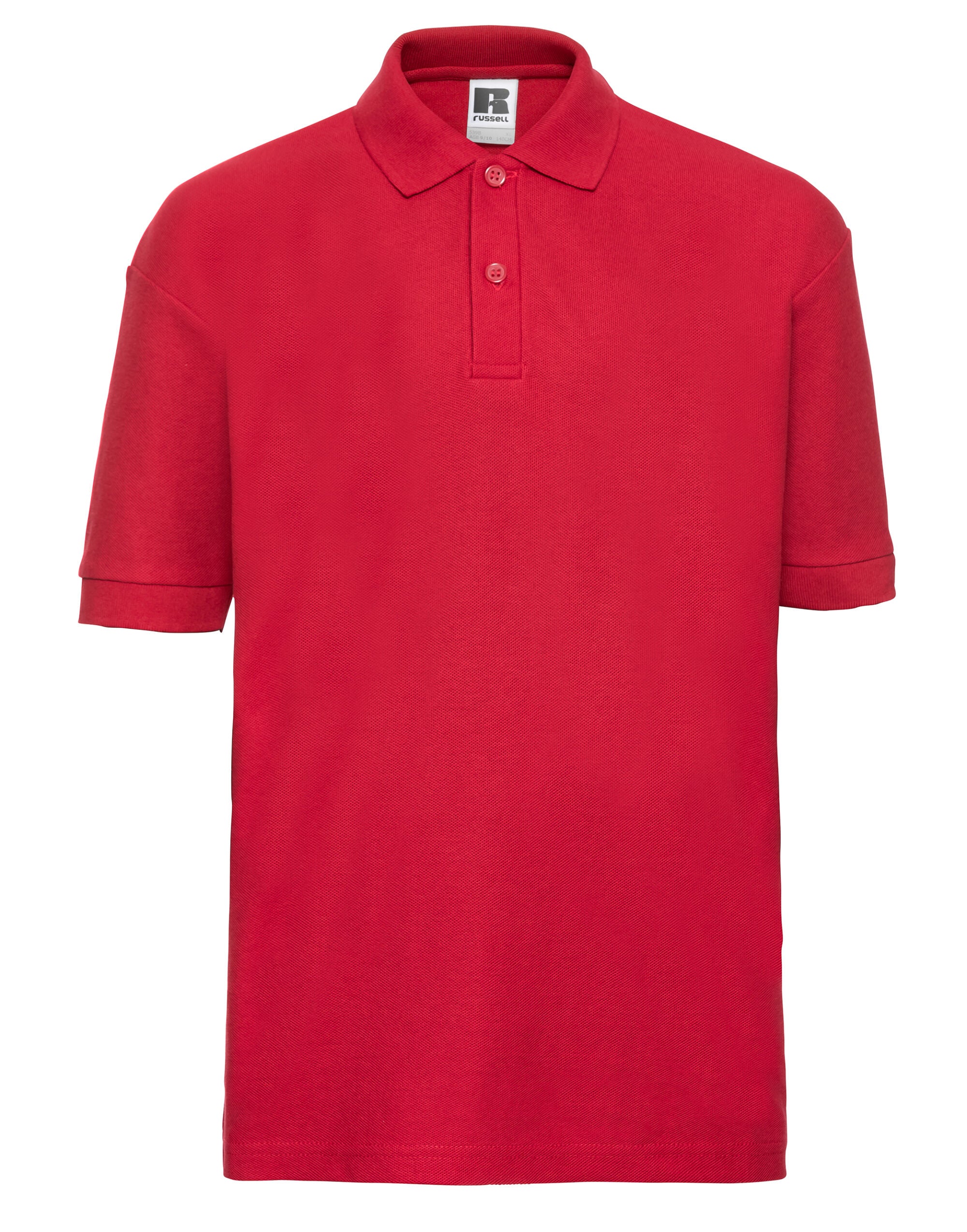 Russell Collection Russell Kids Classic Polo 539B - Bright Red - Customisable Polos