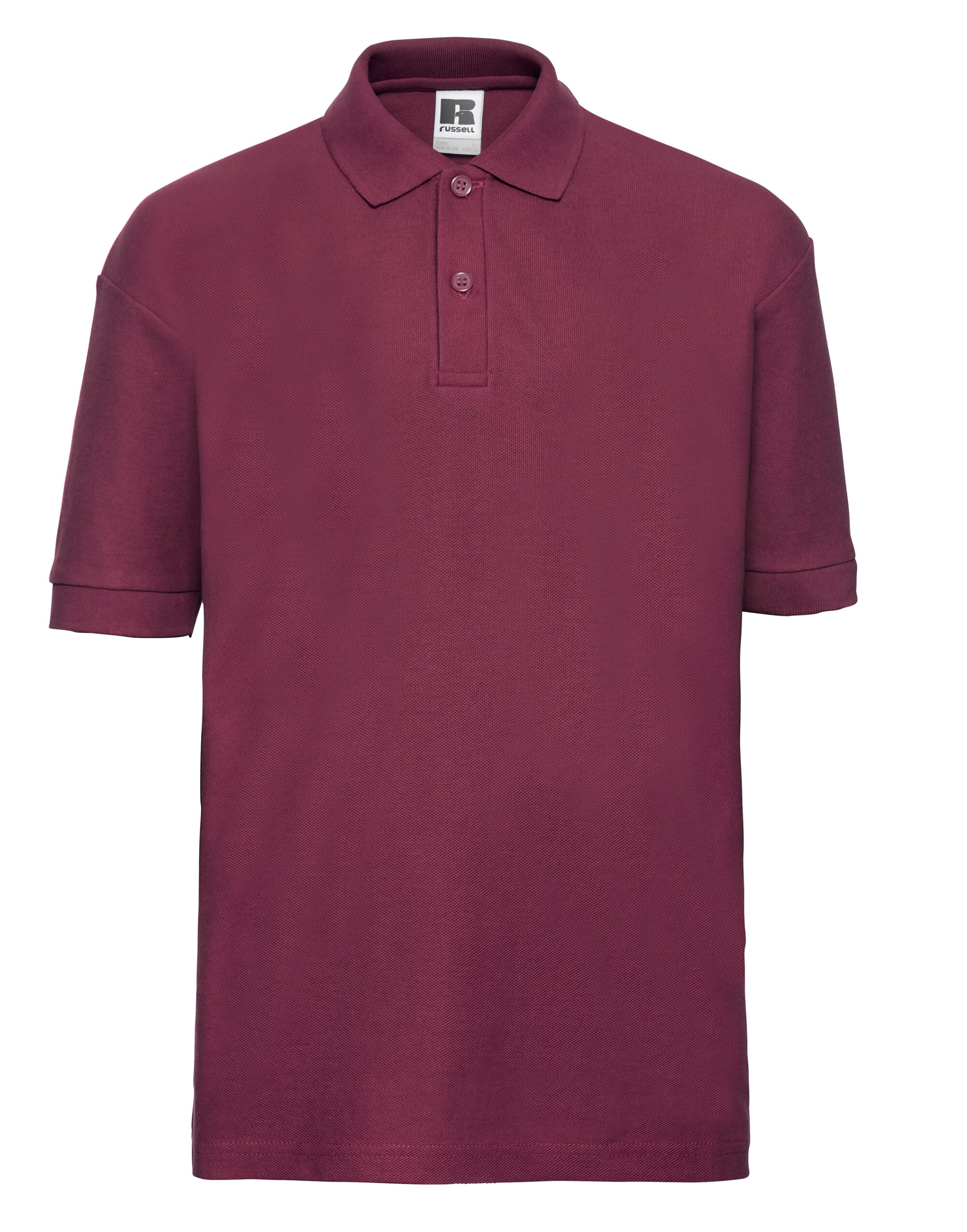 Russell Collection Russell Kids Classic Polo 539B - Burgundy - Customisable Polos