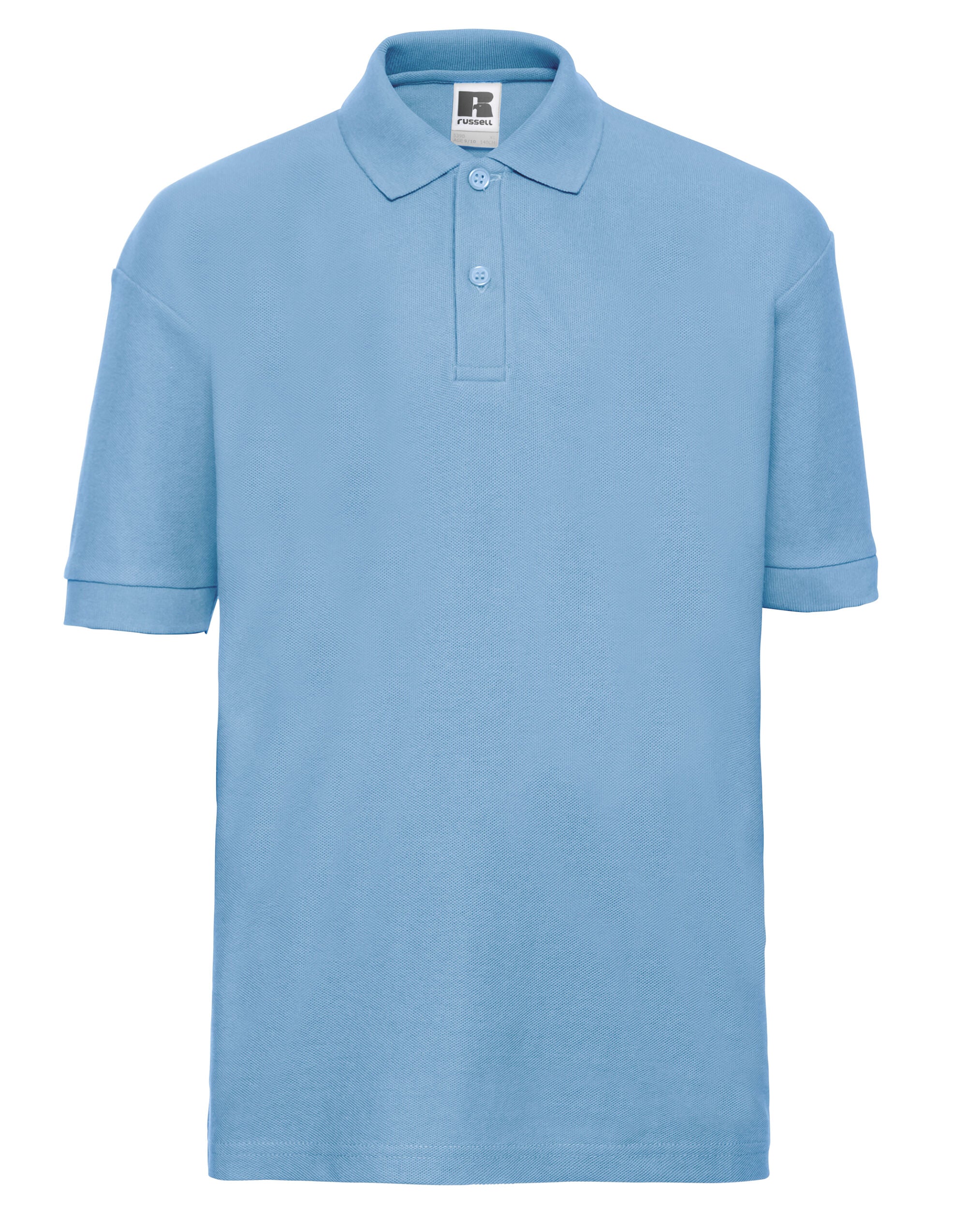 Russell Collection Russell Kids Classic Polo 539B - Sky Blue - Customisable Polos