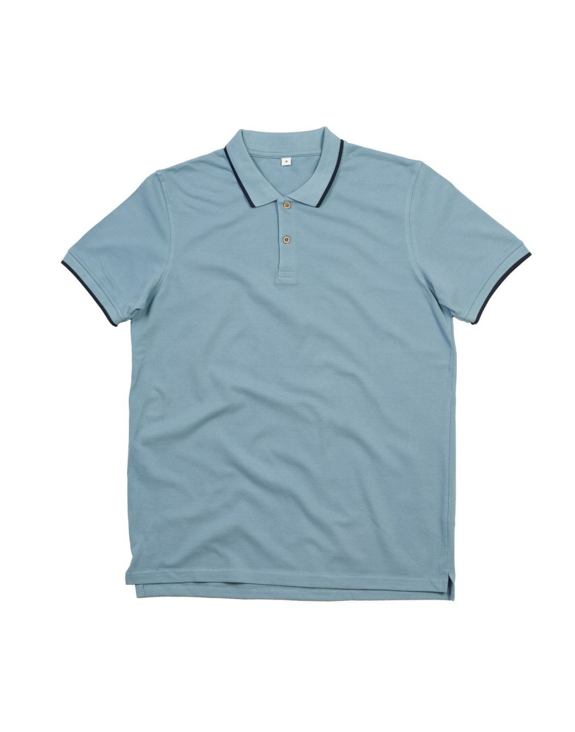 Mantis The Mens Tipped Polo M191 - Light Denim Navy - Customisable Polos