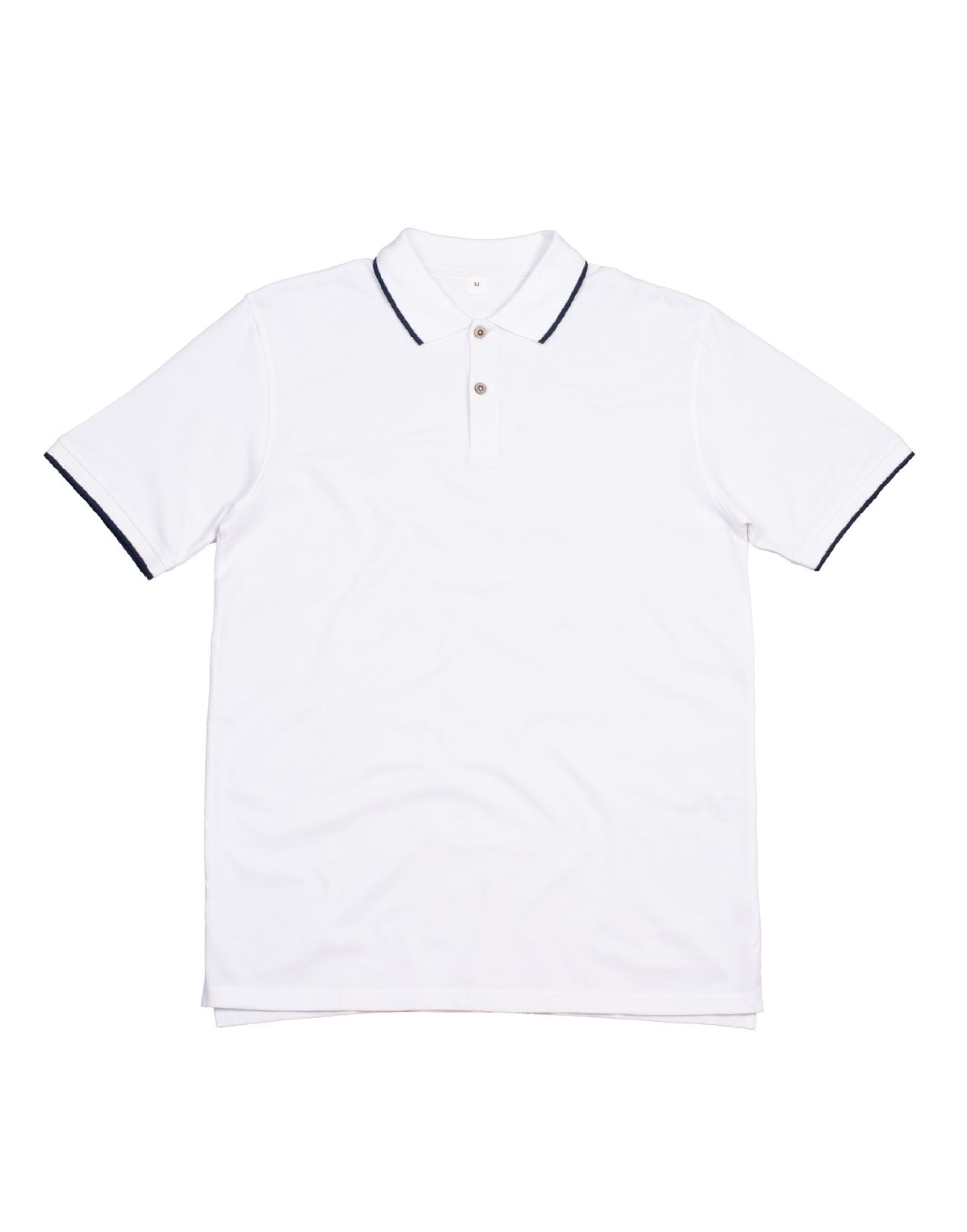 Mantis The Mens Tipped Polo M191 - White Navy - Customisable Polos