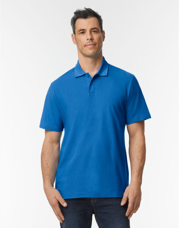 Gildan Softstyle Adult Double Pique Polo 64800 - Light Blue XL - Customisable Polos