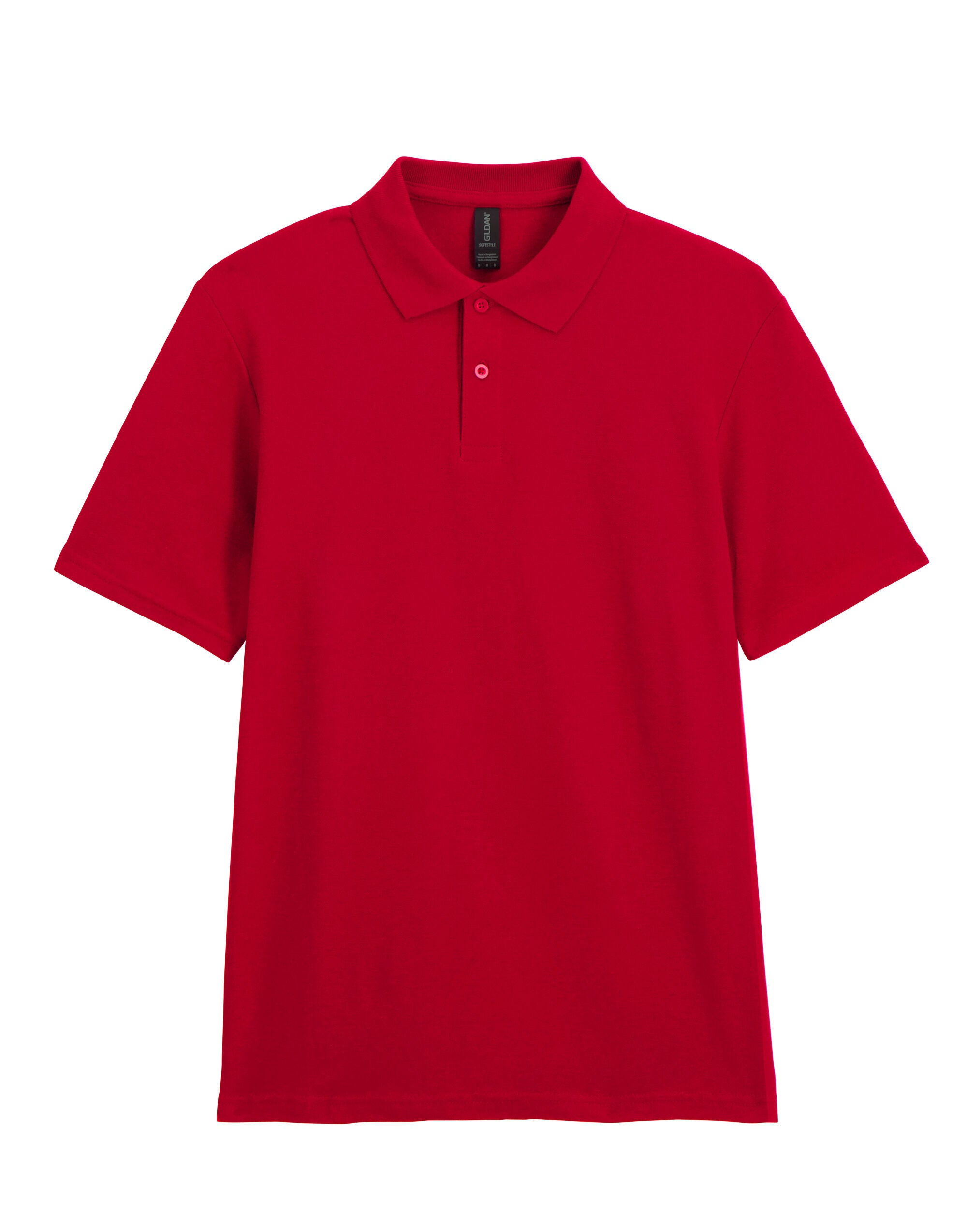 Gildan Softstyle Adult Double Pique Polo 64800 - Cherry Red - Customisable Polos