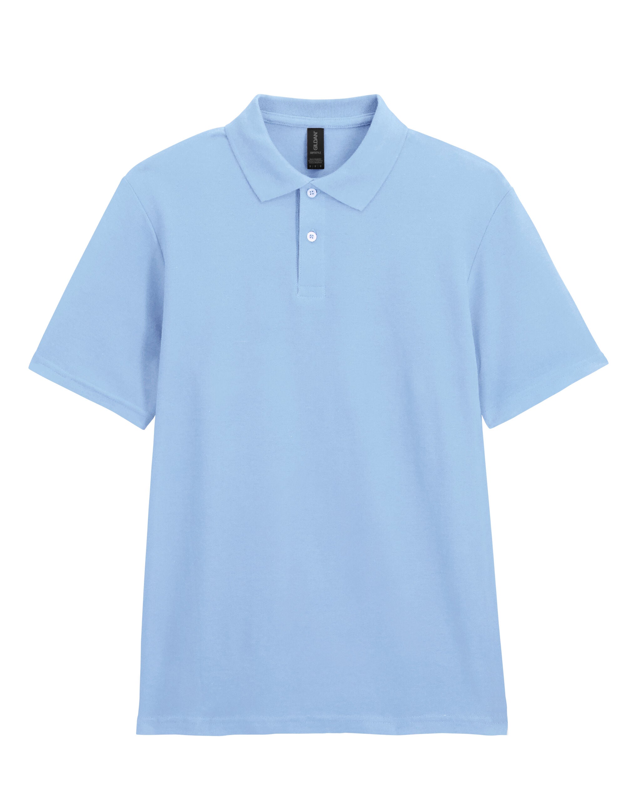 Gildan Softstyle Adult Double Pique Polo 64800 - Light Blue - Customisable Polos