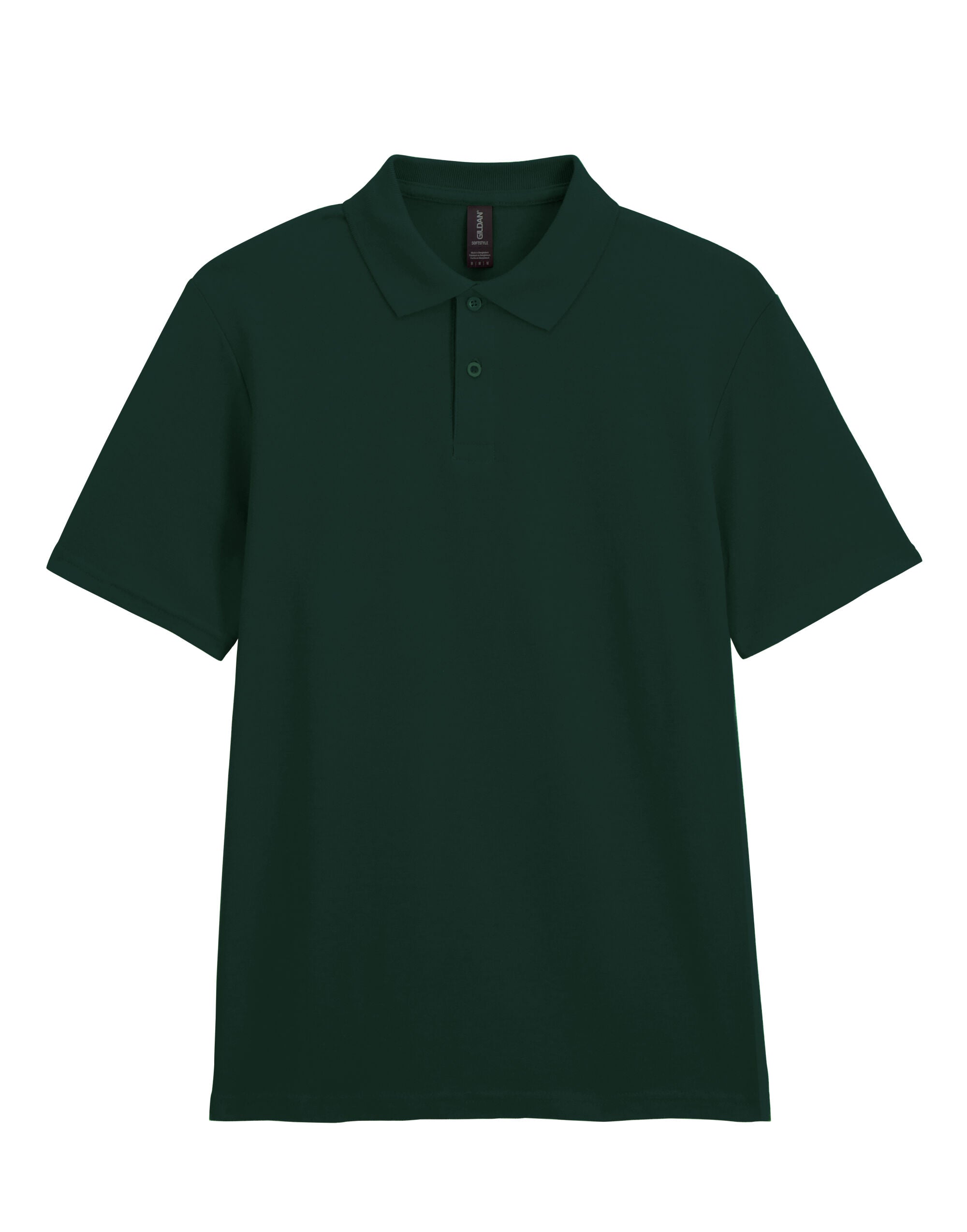 Gildan Softstyle Adult Double Pique Polo 64800 - Forest Green - Customisable Polos