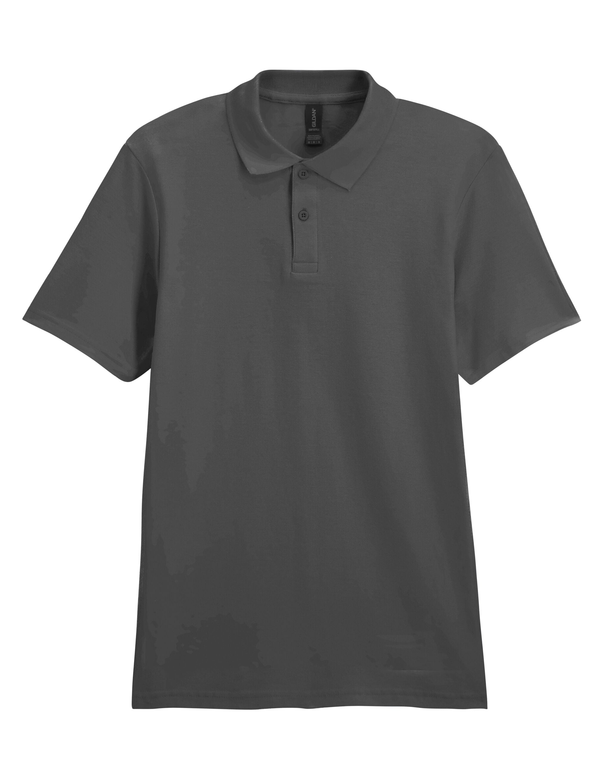 Gildan Softstyle Adult Double Pique Polo 64800 - Charcoal - Customisable Polos