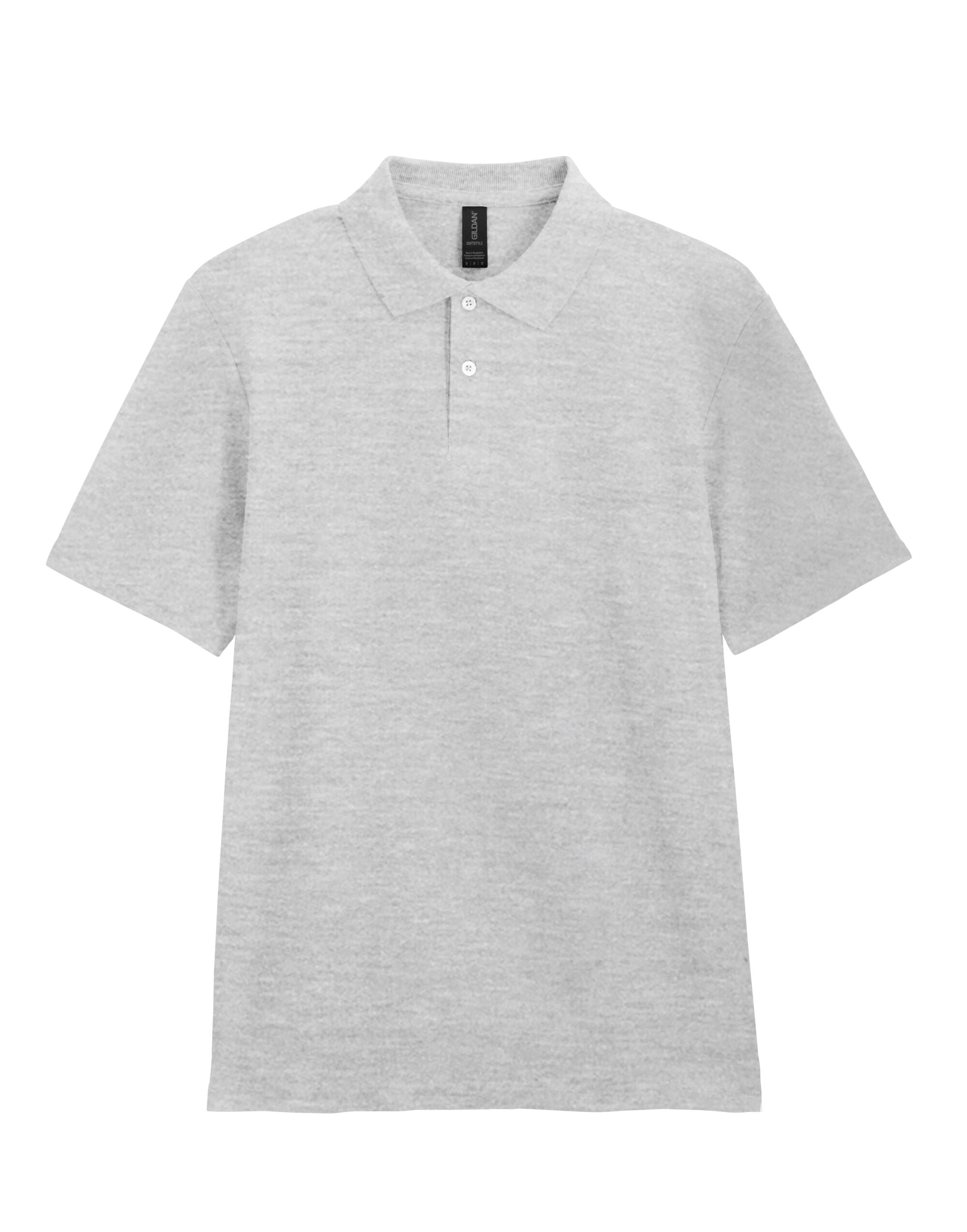 Gildan Softstyle Adult Double Pique Polo 64800 - Sport Grey (RS) - Customisable Polos