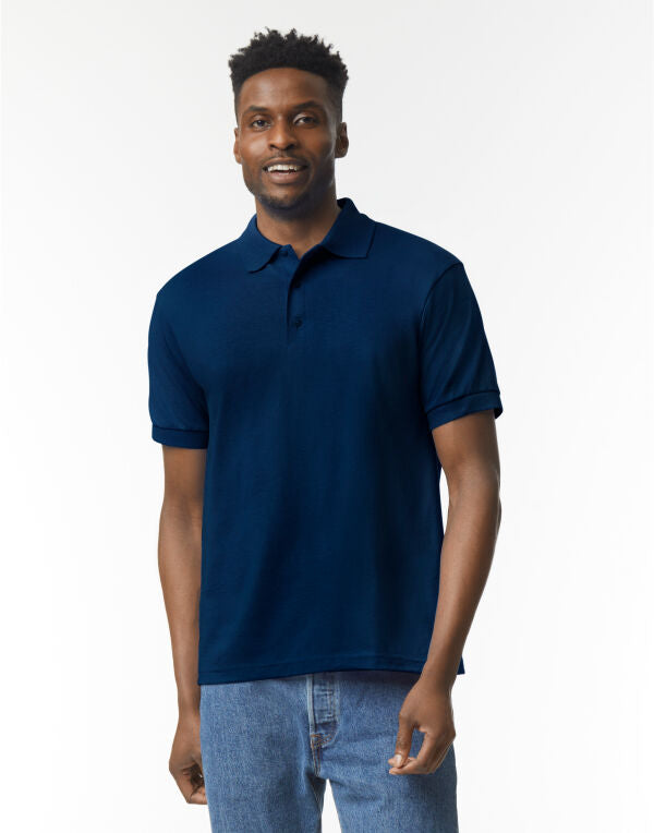 Gildan Adult Jersey Polo DryBlend - Black L - Customisable Polos