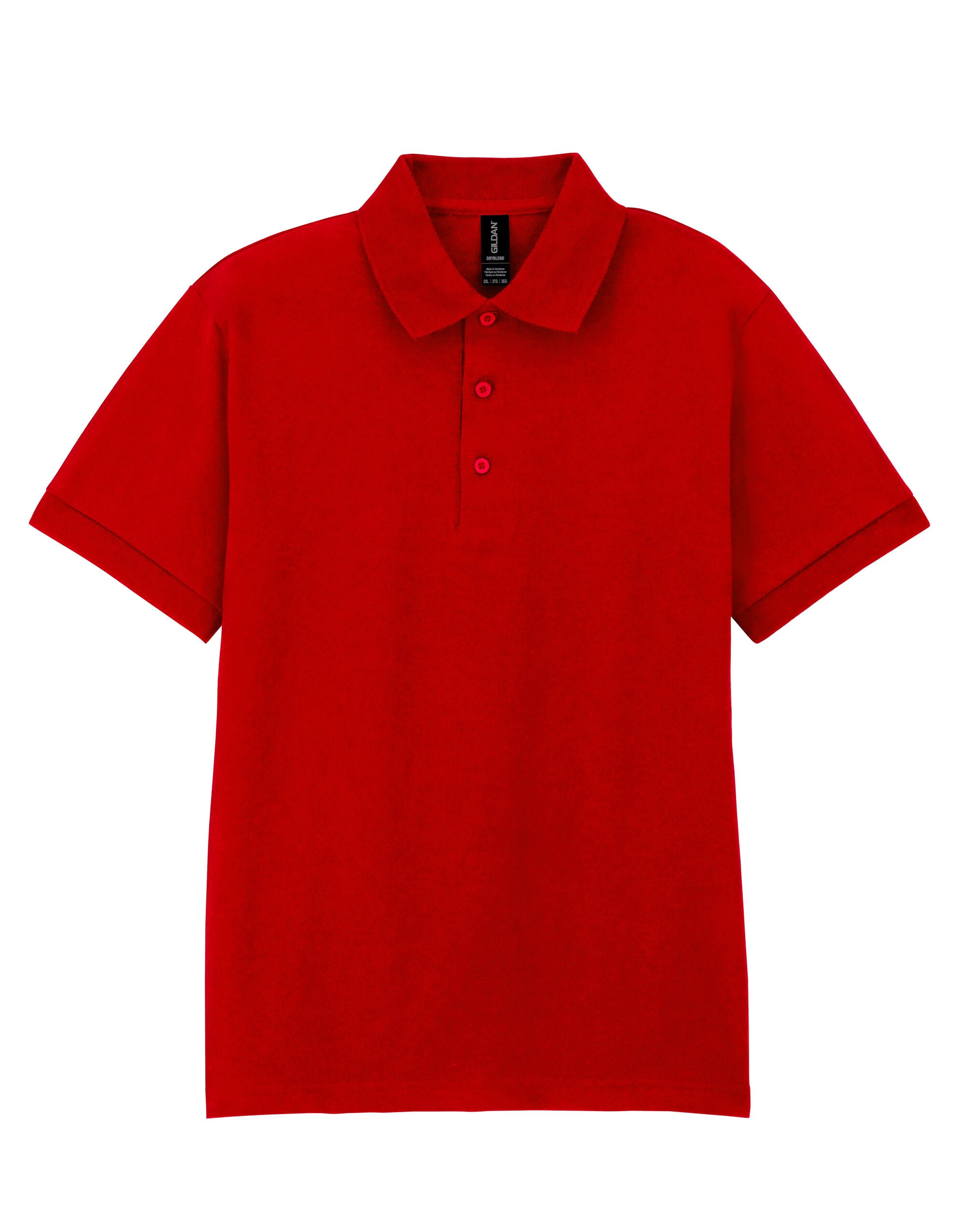 Gildan Adult Jersey Polo DryBlend - Red - Customisable Polos