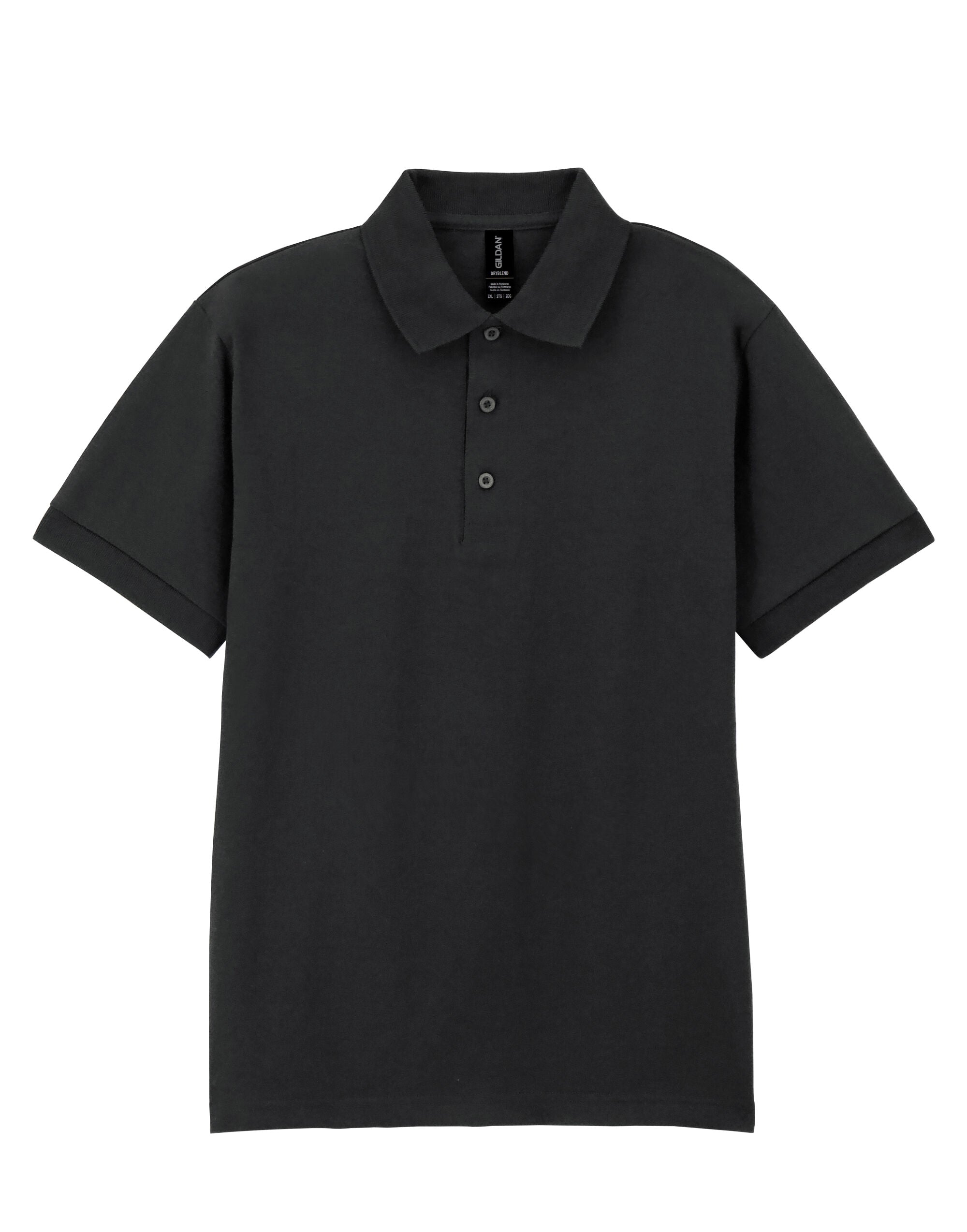 Gildan Adult Jersey Polo DryBlend - Black - Customisable Polos