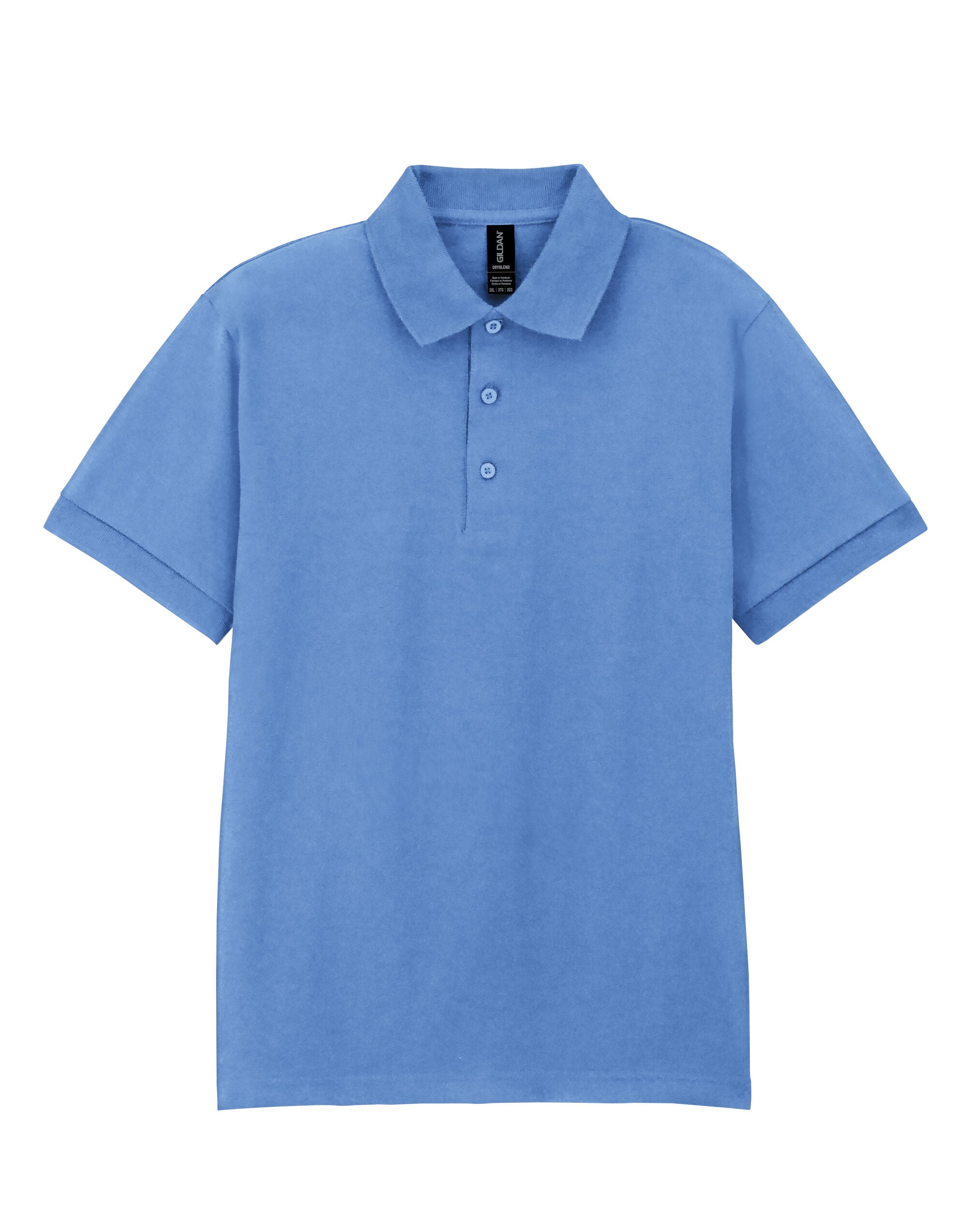 Gildan Adult Jersey Polo DryBlend - Carolina Blue - Customisable Polos