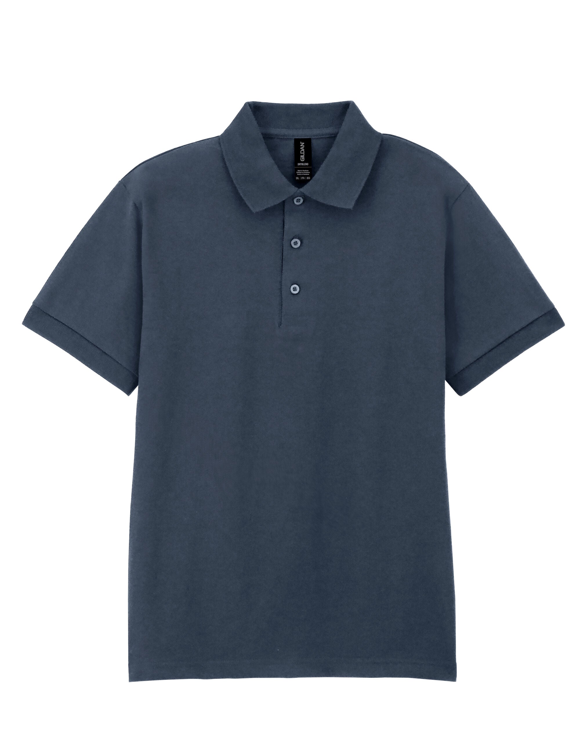 Gildan Adult Jersey Polo DryBlend - Dark Heather - Customisable Polos