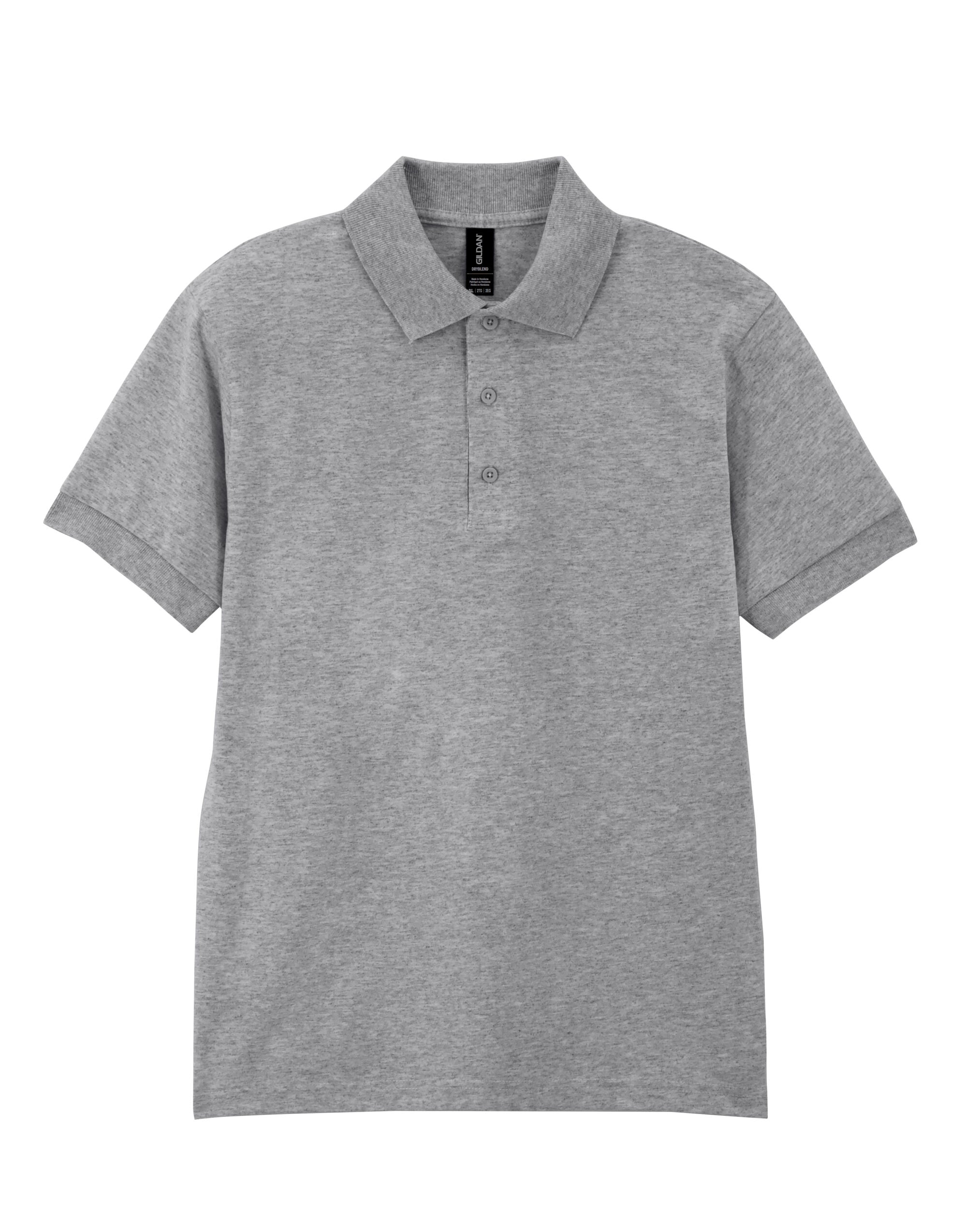 Gildan Adult Jersey Polo DryBlend - Sport Grey - Customisable Polos