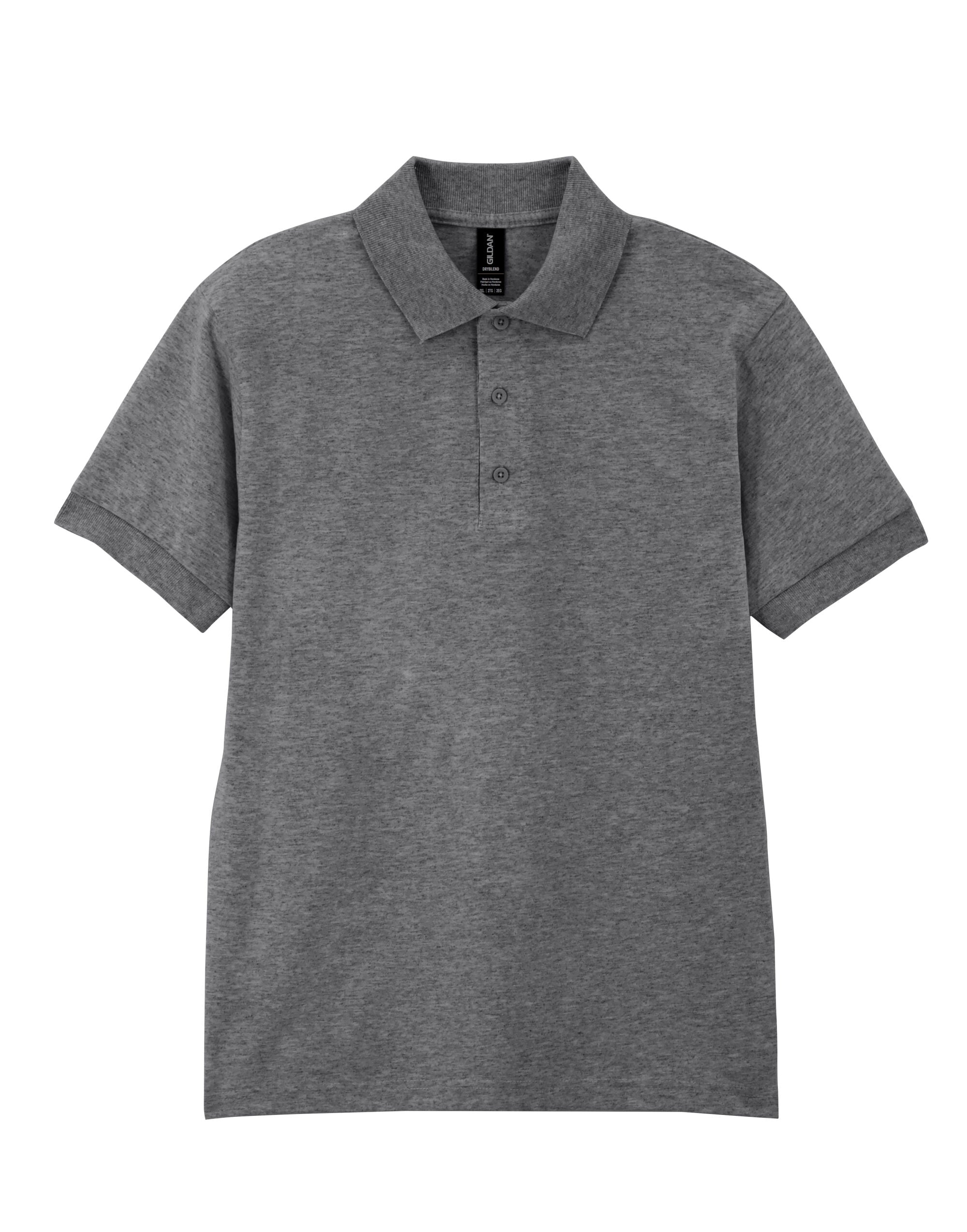 Gildan Adult Jersey Polo DryBlend - Graphite Heather - Customisable Polos