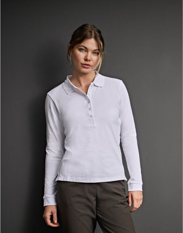 Tee Jays Ladies Luxury L/S Stretch Polo TJ146 - - Customisable Polos