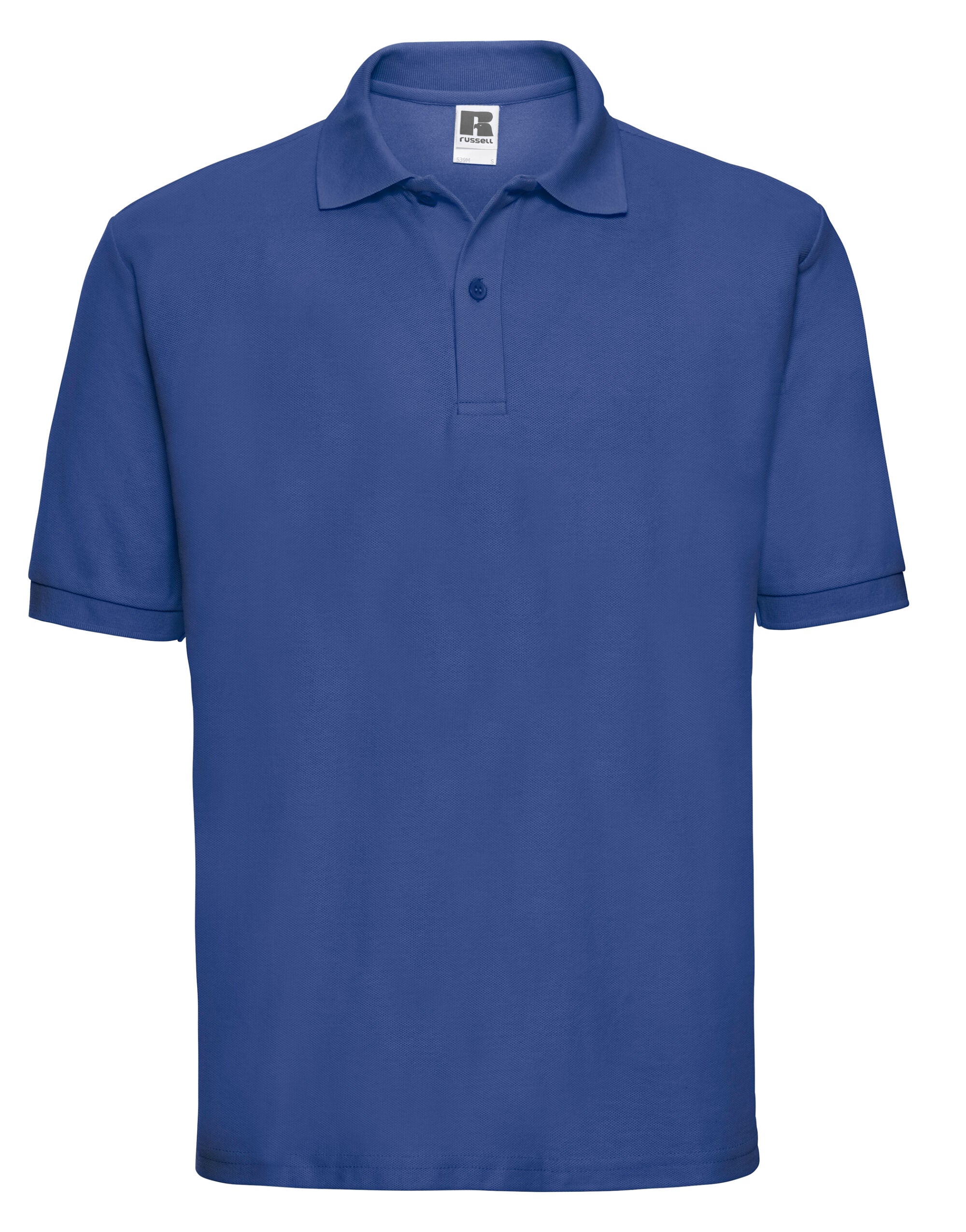 Russell Collection Russell Mens Classic Polycotton Polo 539M - Bright Royal - Customisable Polos