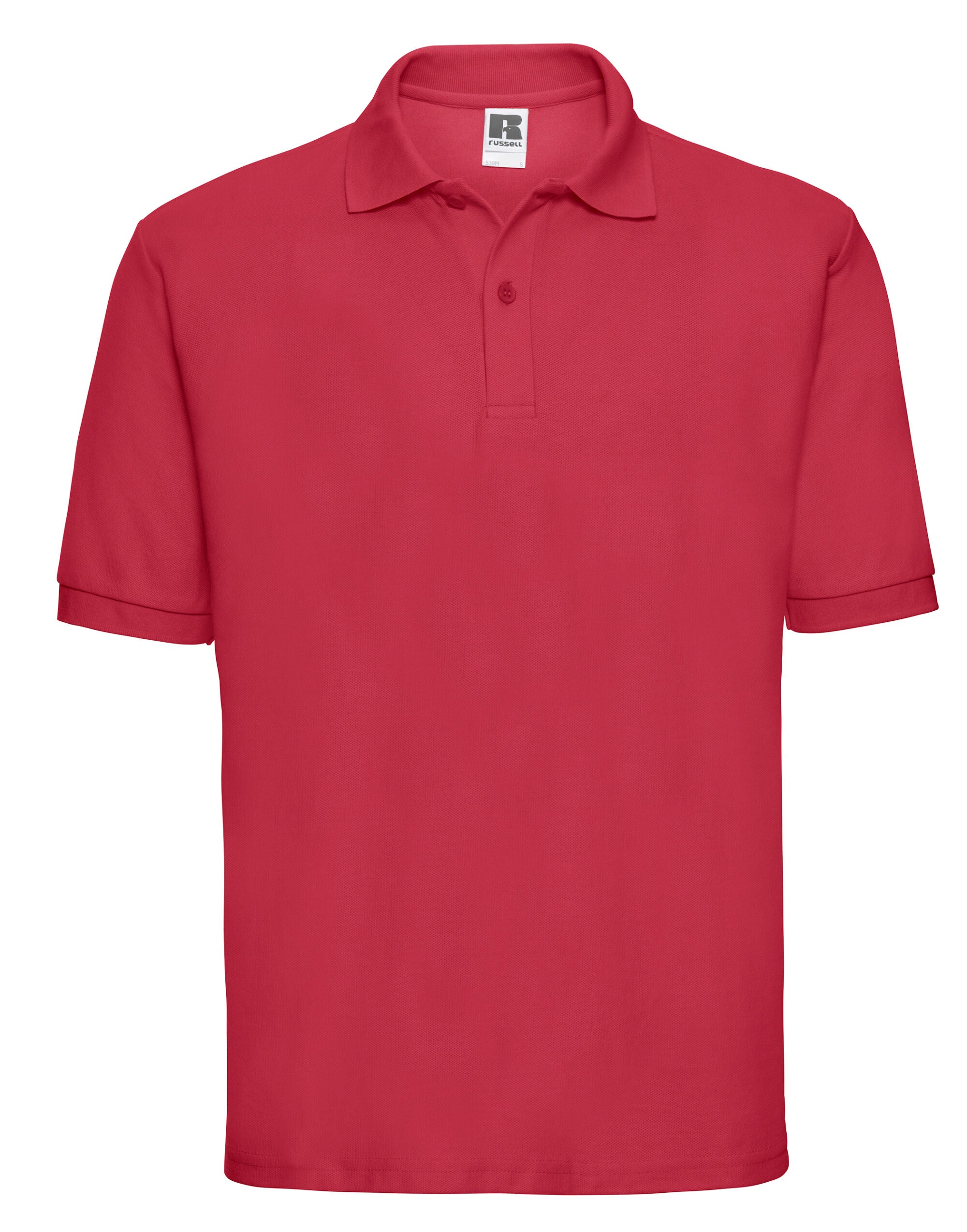 Russell Collection Russell Mens Classic Polycotton Polo 539M - Classic Red - Customisable Polos