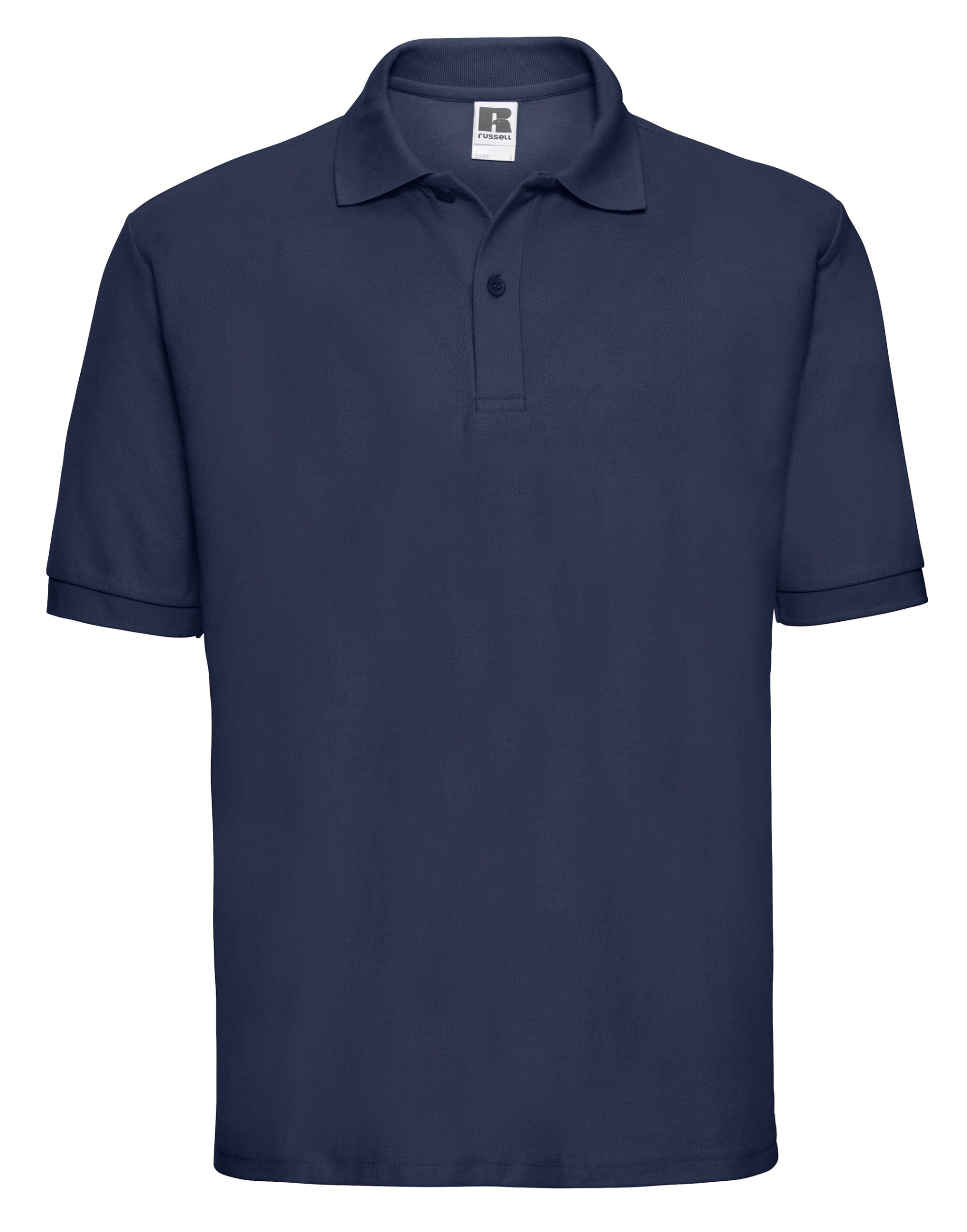 Russell Collection Russell Mens Classic Polycotton Polo 539M - French Navy - Customisable Polos