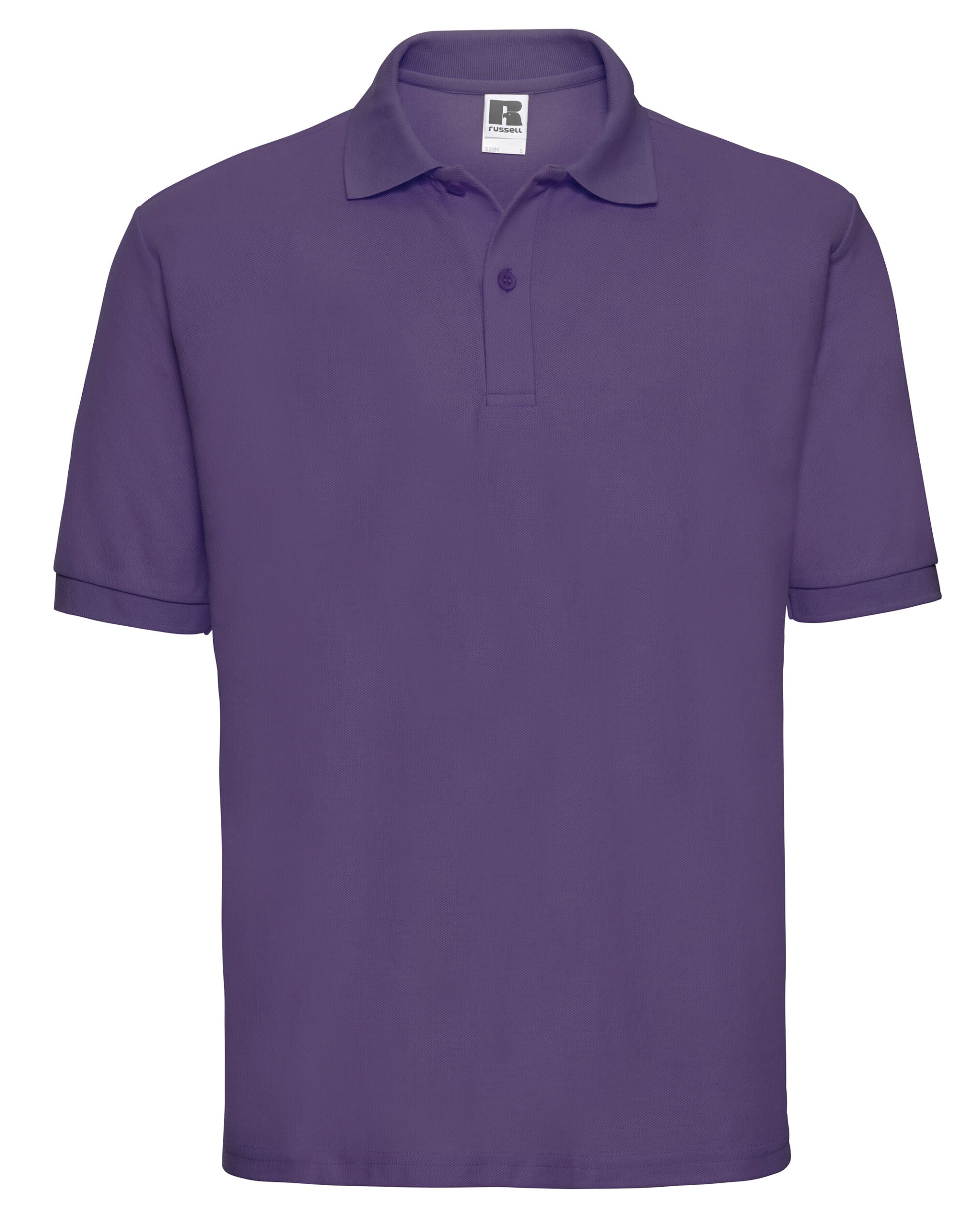 Russell Collection Russell Mens Classic Polycotton Polo 539M - Purple - Customisable Polos