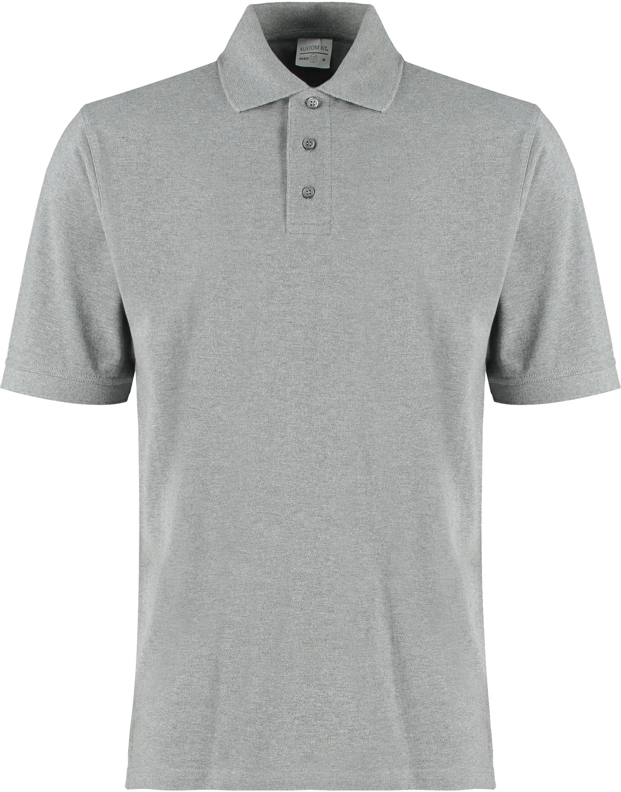 Kustom Kit Cotton Klassic Superwash Polo KK460 - Heather Grey Marl - Customisable Polos