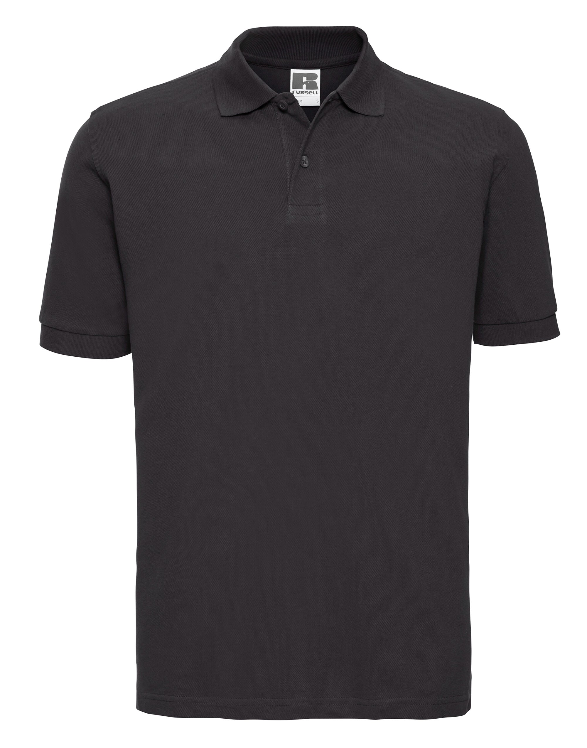 Russell Collection Russell Mens Classic Cotton Polo 569M - Black - Customisable Polos