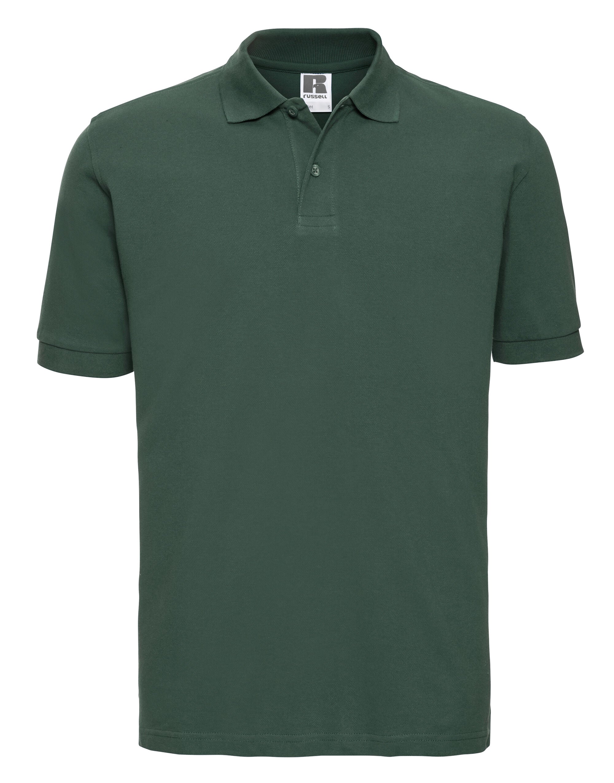 Russell Collection Russell Mens Classic Cotton Polo 569M - Bottle Green - Customisable Polos