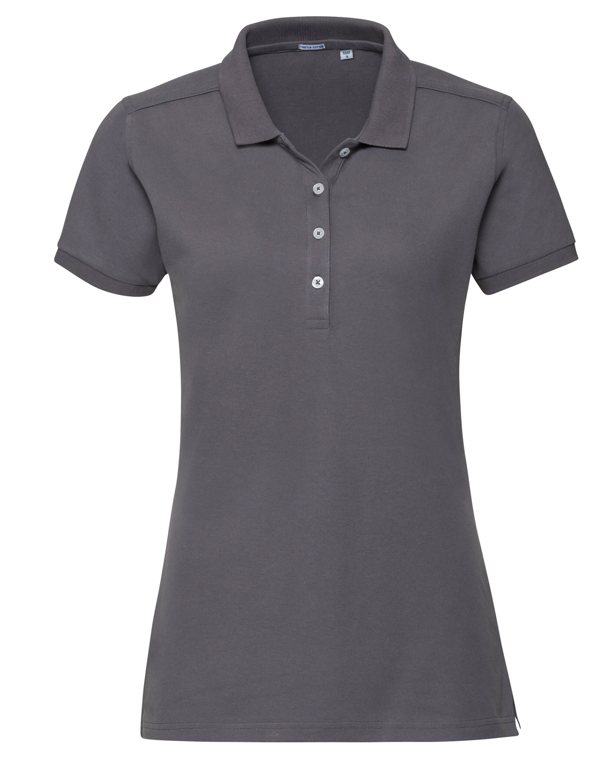 Russell Collection Russell Ladies Fitted Stretch Polo 566F - Convoy Grey - Customisable Polos