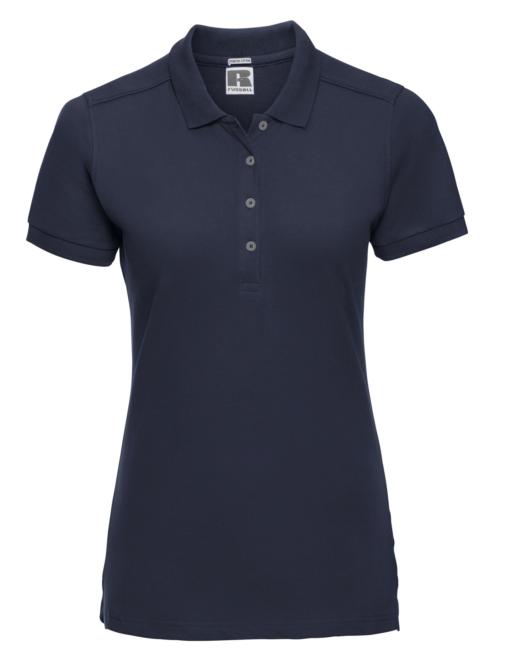 Russell Collection Russell Ladies Fitted Stretch Polo 566F - French Navy - Customisable Polos