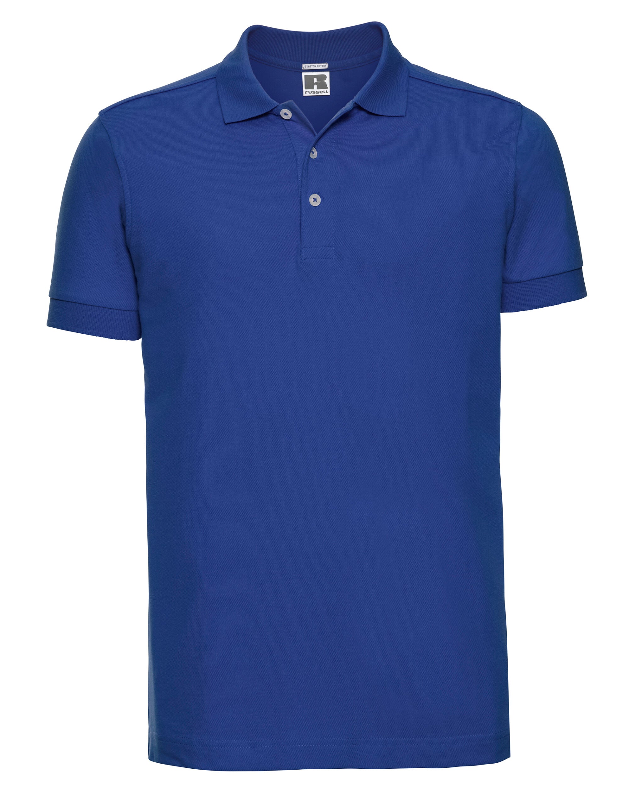 Russell Collection Russell Mens Fitted Stretch Polo 566M - Bright Royal - Customisable Polos