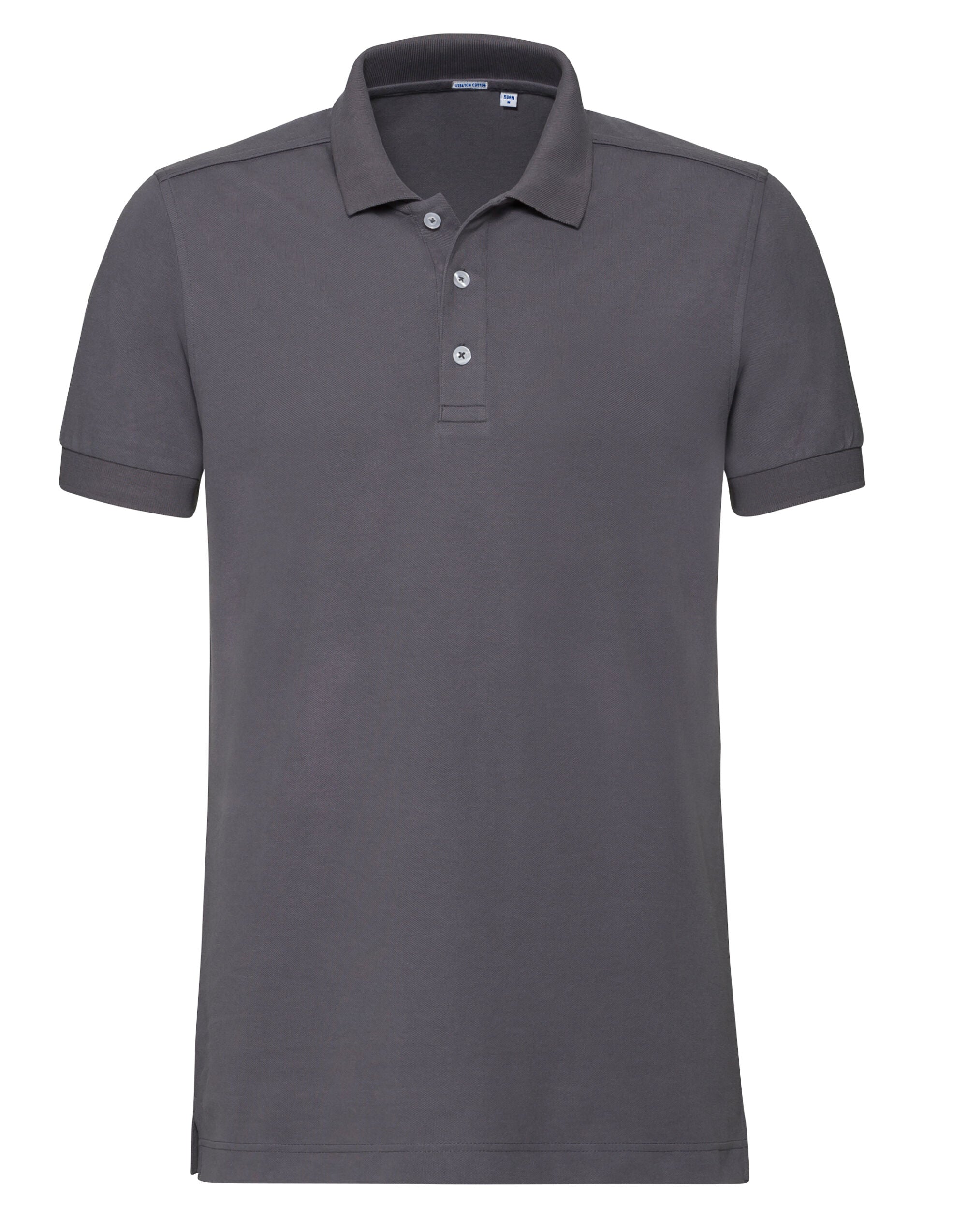 Russell Collection Russell Mens Fitted Stretch Polo 566M - Convoy Grey - Customisable Polos