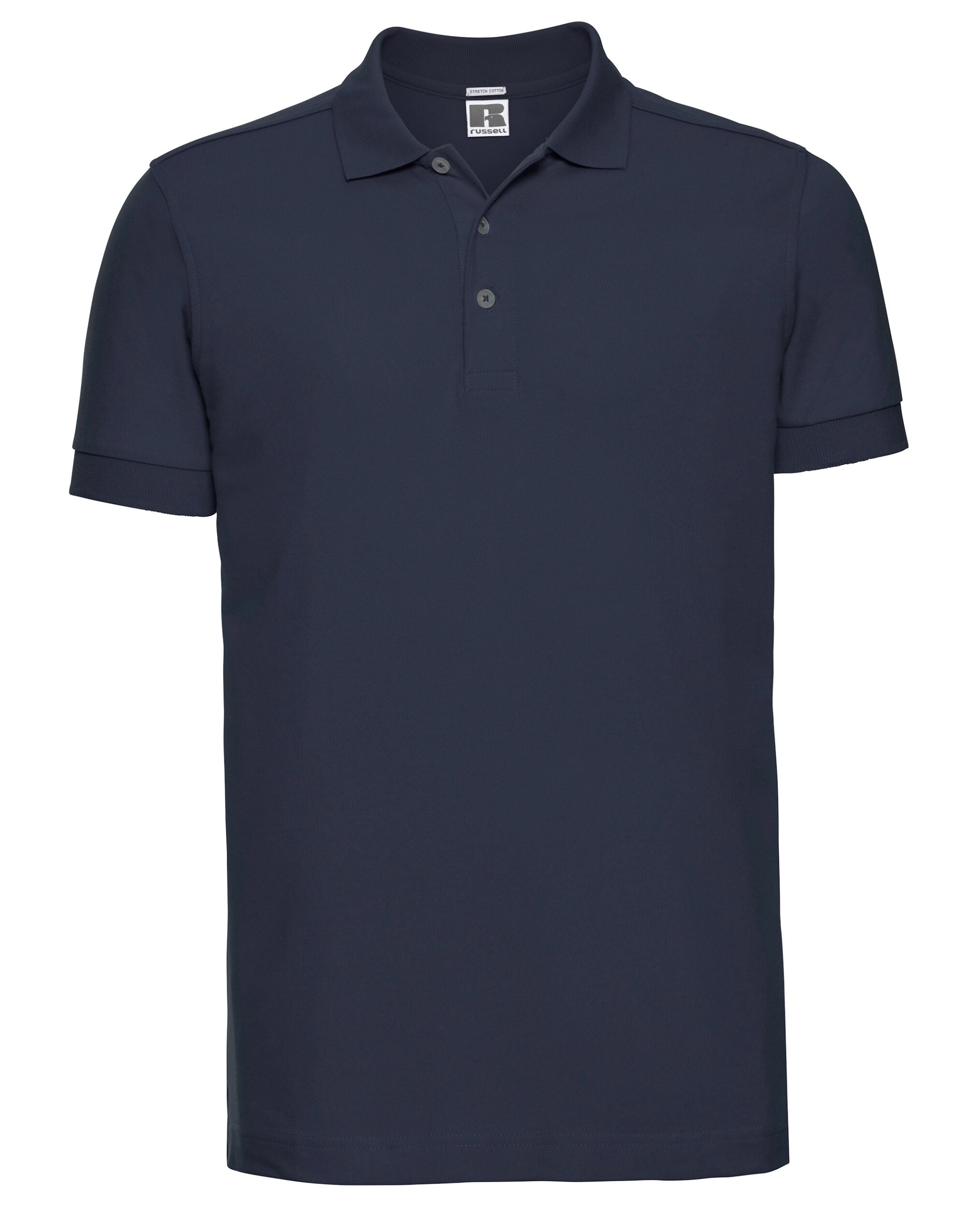 Russell Collection Russell Mens Fitted Stretch Polo 566M - French Navy - Customisable Polos
