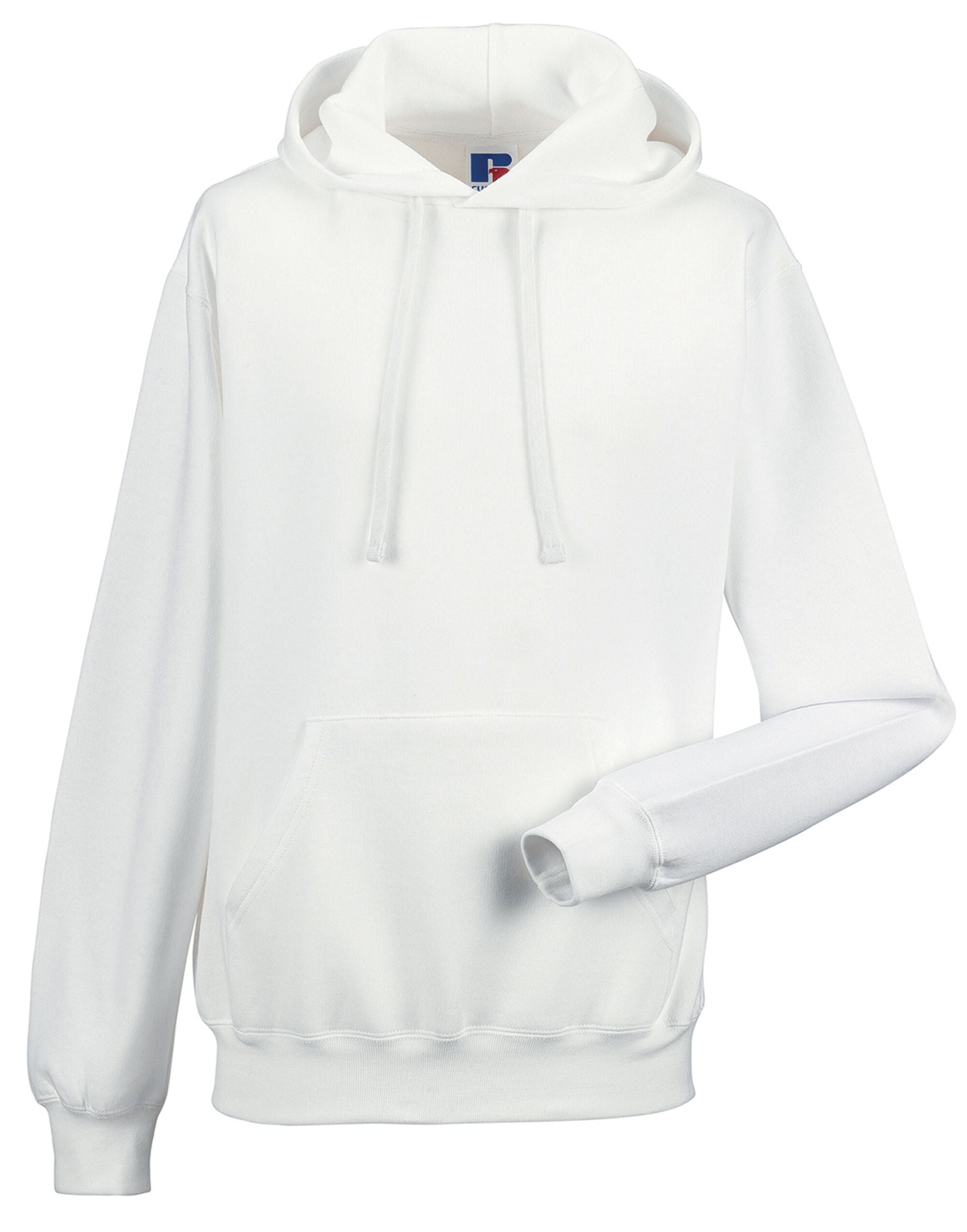 Russell Collection Russell Hooded Sweatshirt 575M - White - Customisable Sweatshirts