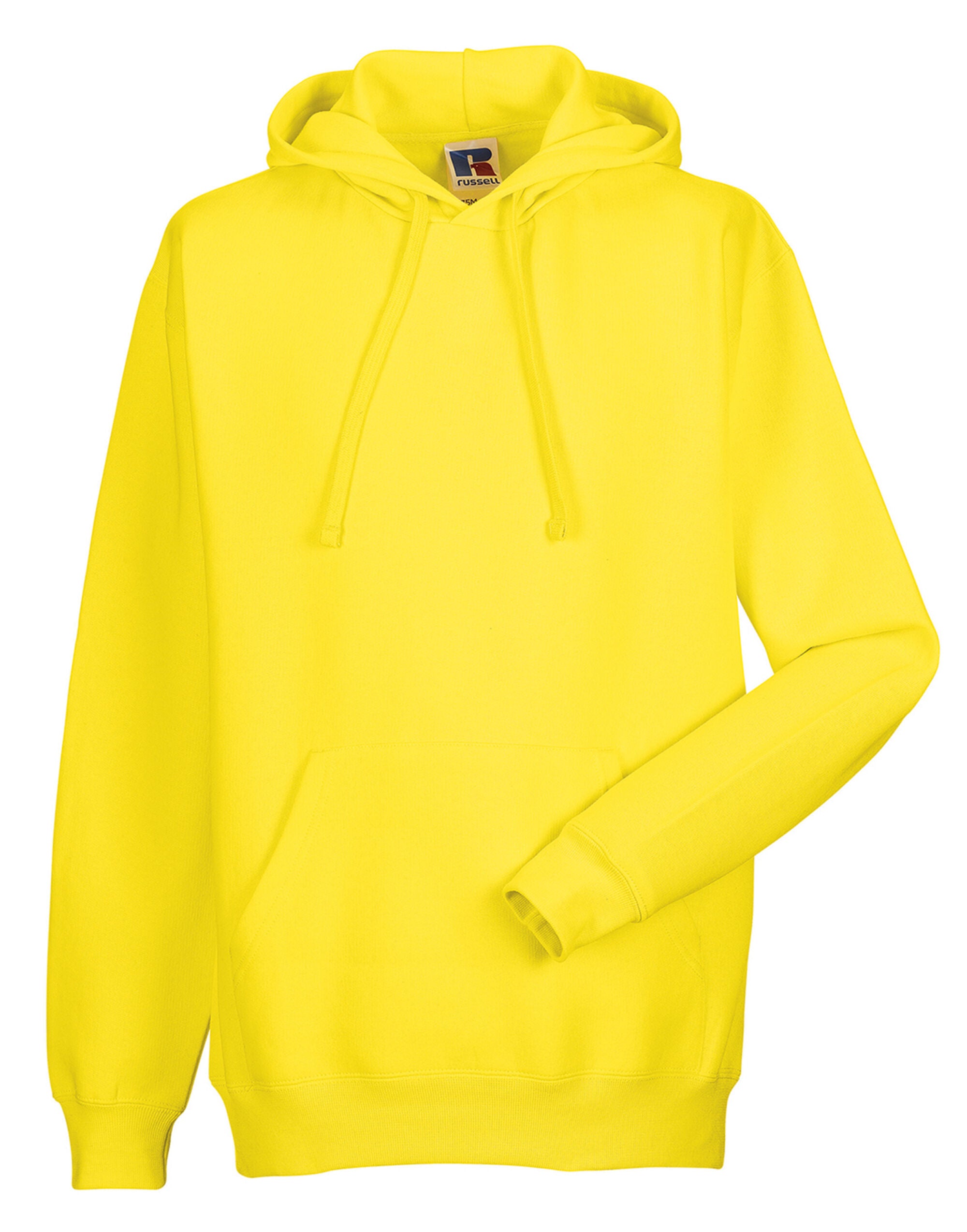 Russell Collection Russell Hooded Sweatshirt 575M - Yellow - Customisable Sweatshirts